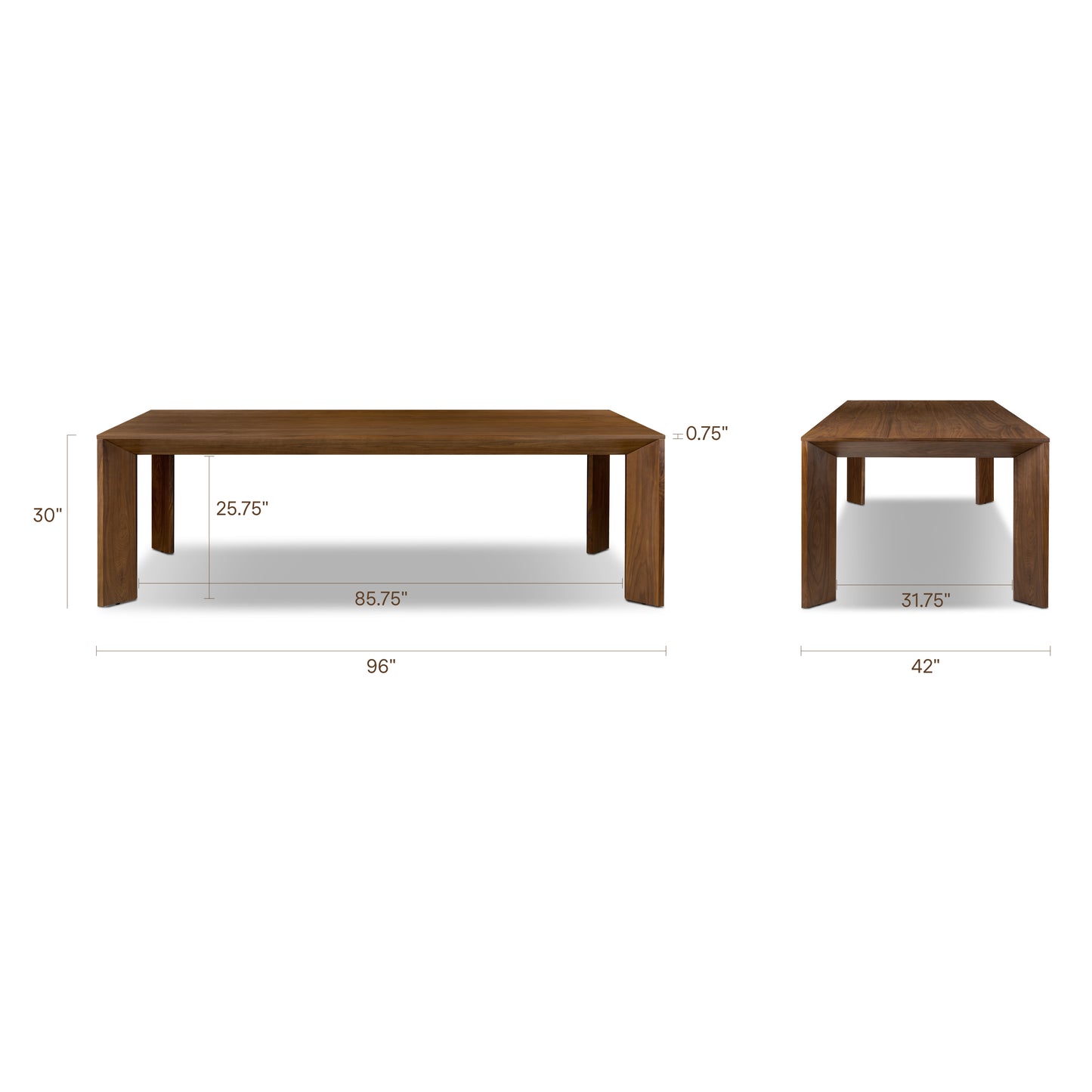 Preston 96" Dining Table | Walnut