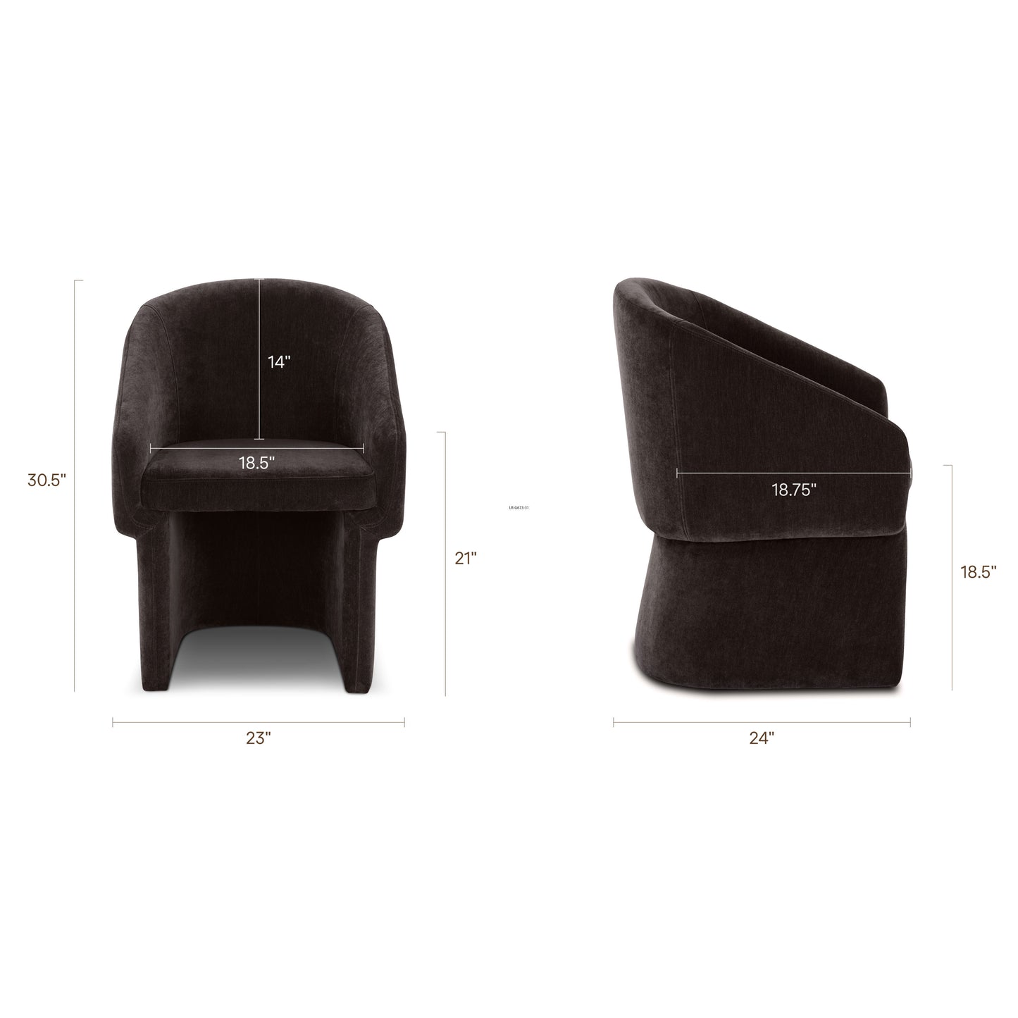 Sloan Dining Chair | Ganache Brown