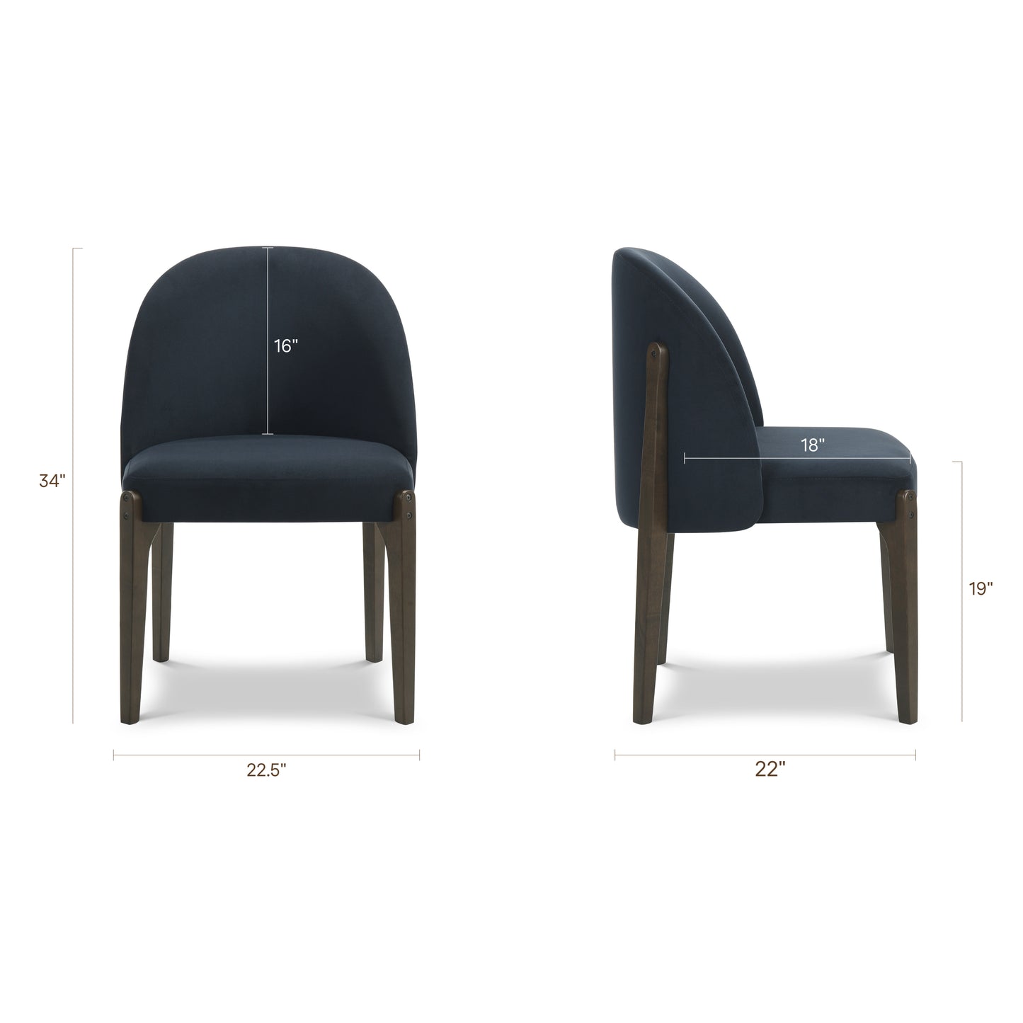Pietta Dining Chair | Eclipse Blue | Set of 2