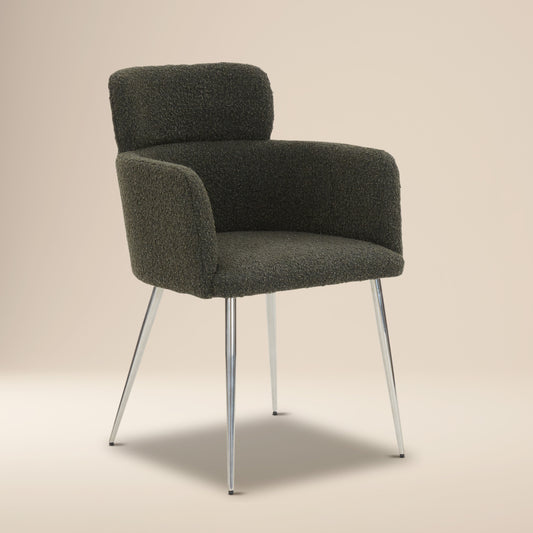 Atlas Dining Armchair | Juniper Green Boucle | Set of 2
