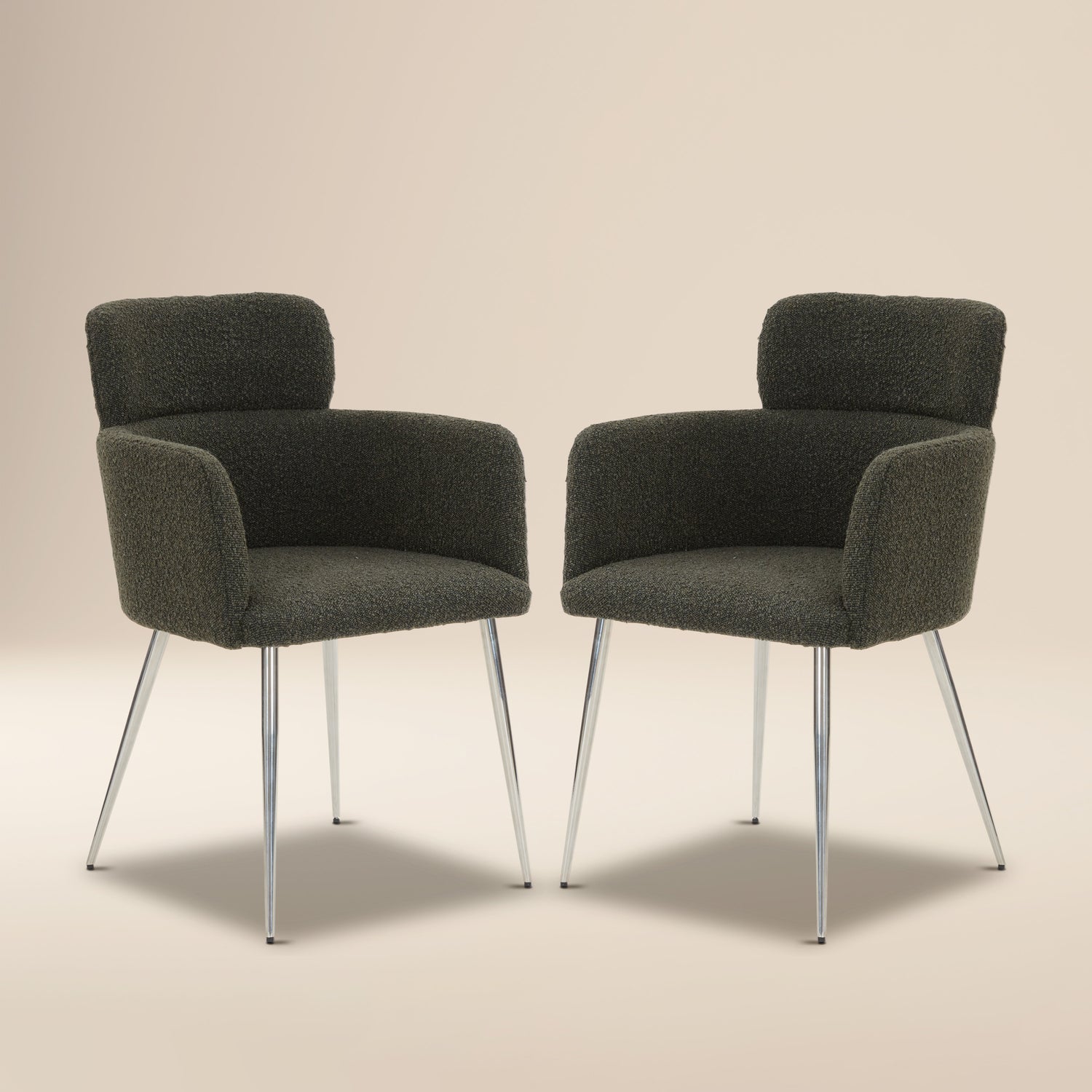 Atlas Dining Armchair | Juniper Green Boucle | Set of 2 