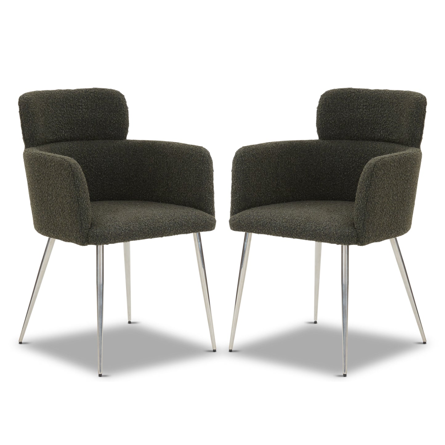 Atlas Dining Armchair | Juniper Green Boucle | Set of 2