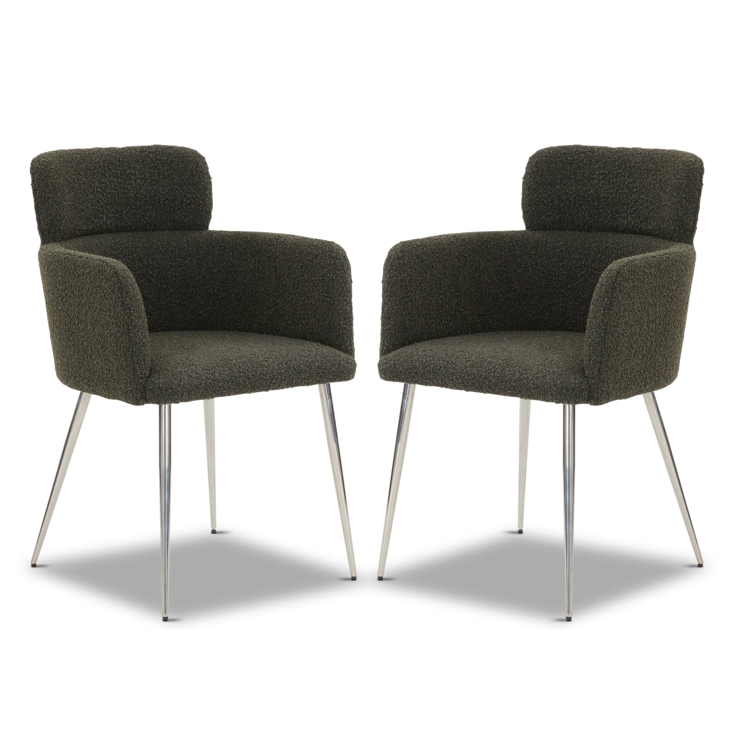 Atlas Dining Armchair | Juniper Green Boucle | Set of 2 