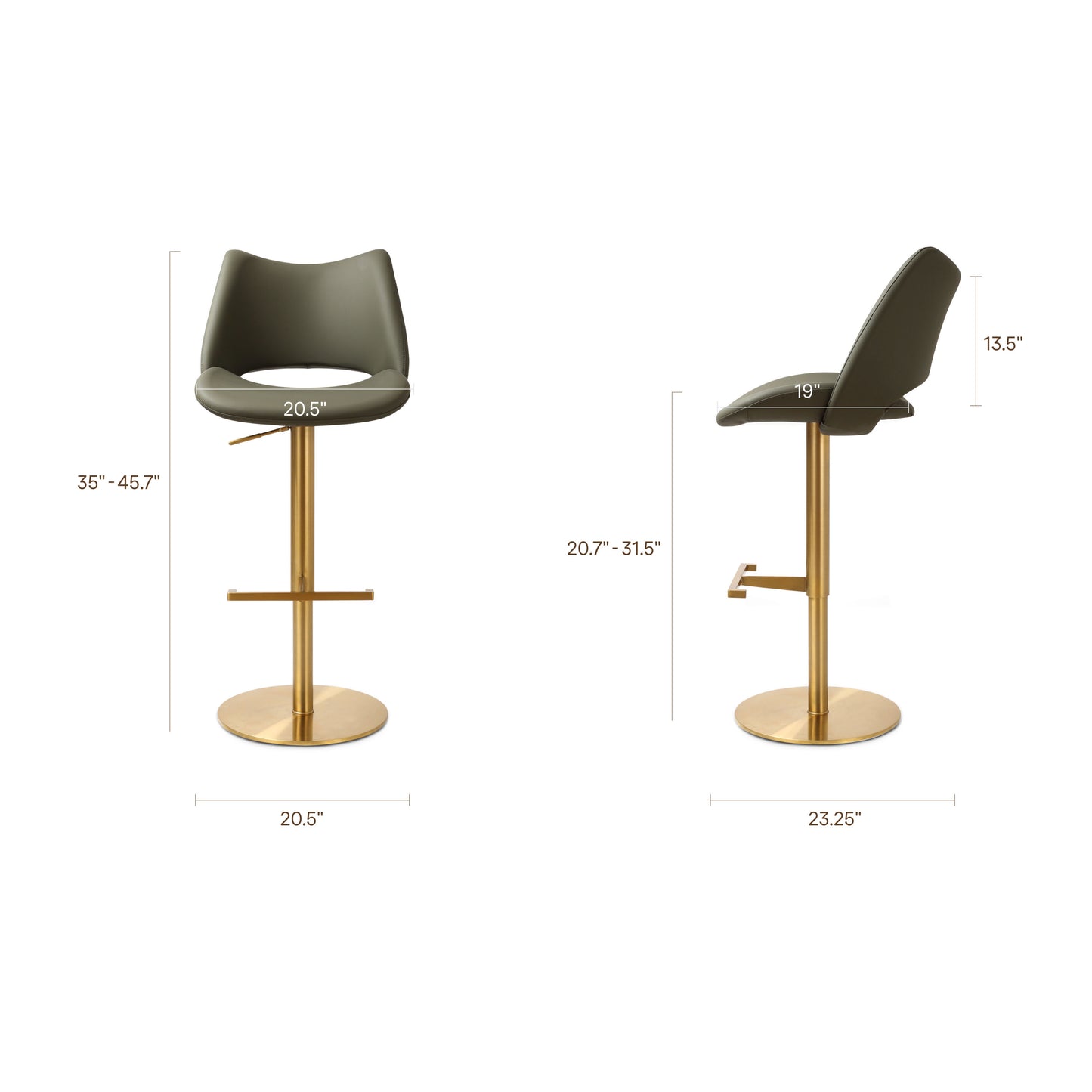 Sola Counter Stool | Fiori Green