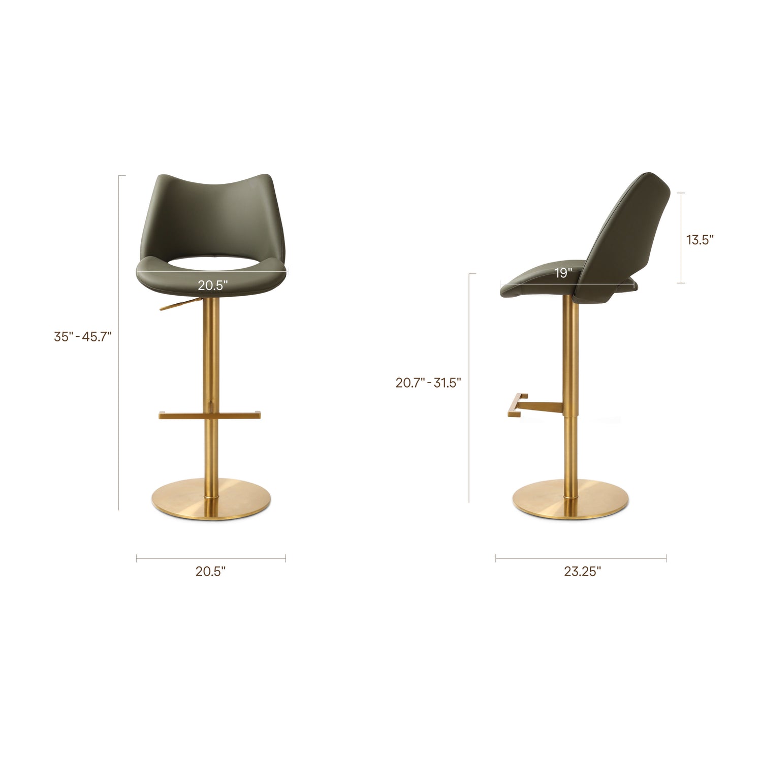 Sola Counter Stool | Fiori Green 