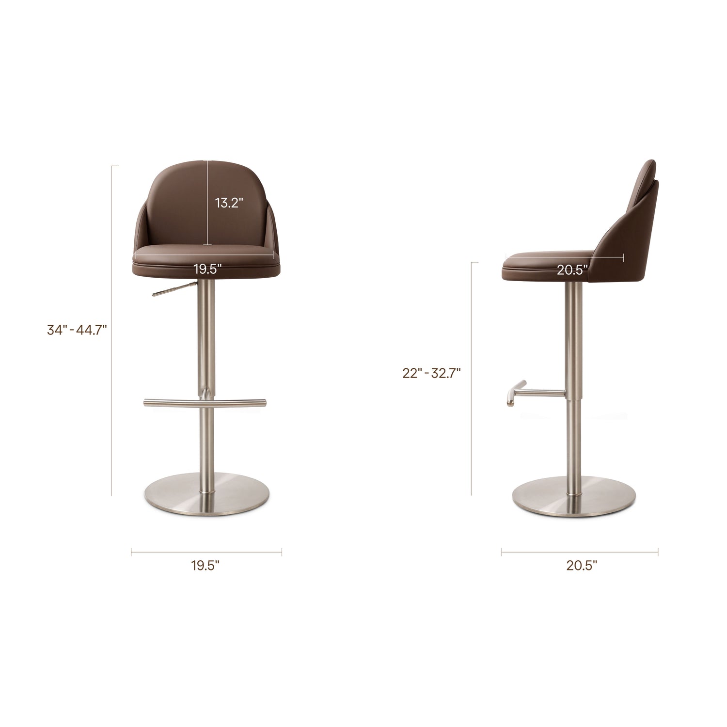 Finta Counter Stool | Mink Brown 