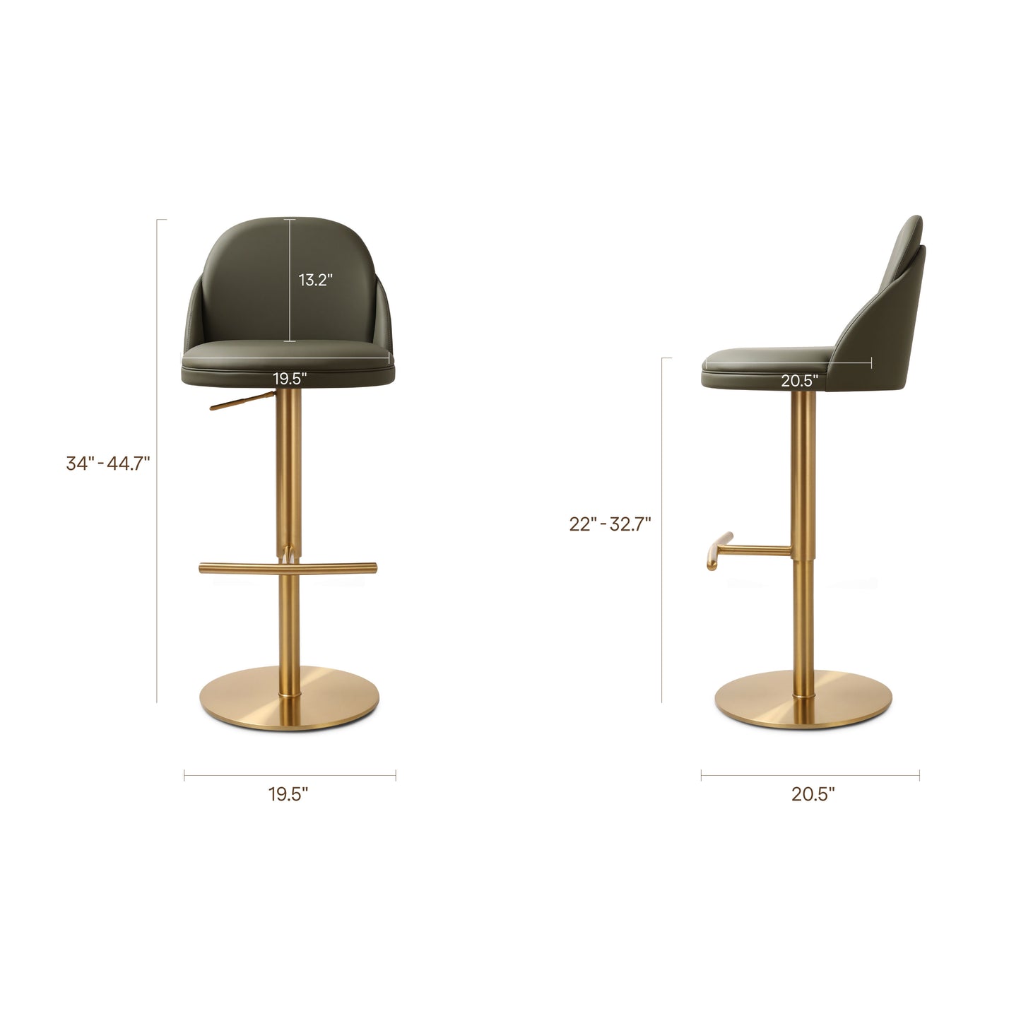 Finta Counter Stool | Fiori Green