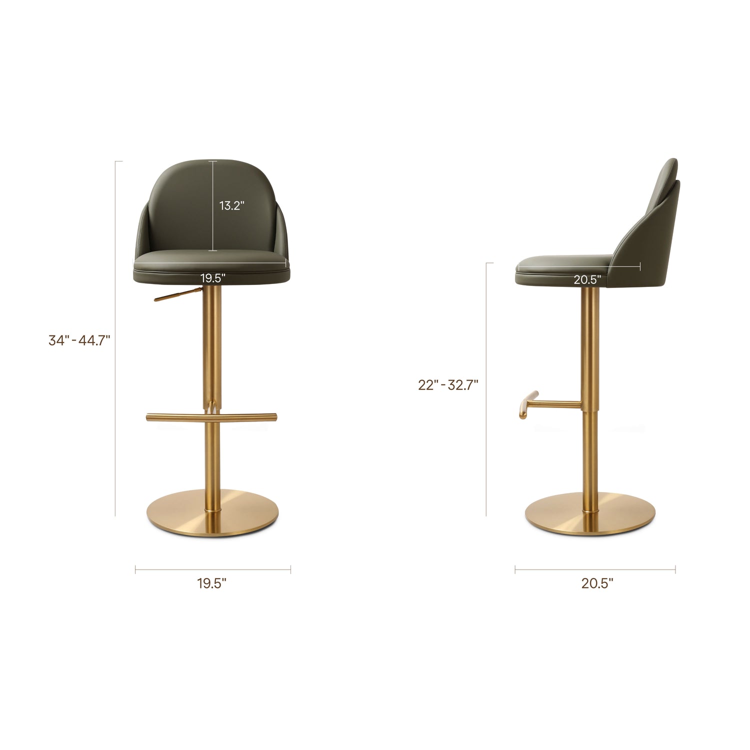Finta Counter Stool | Fiori Green 