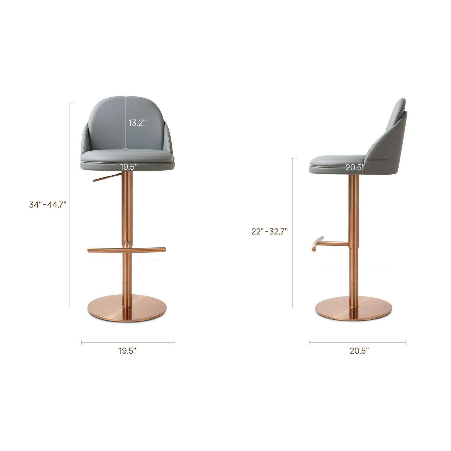 Finta Counter Stool | Cloud Grey 