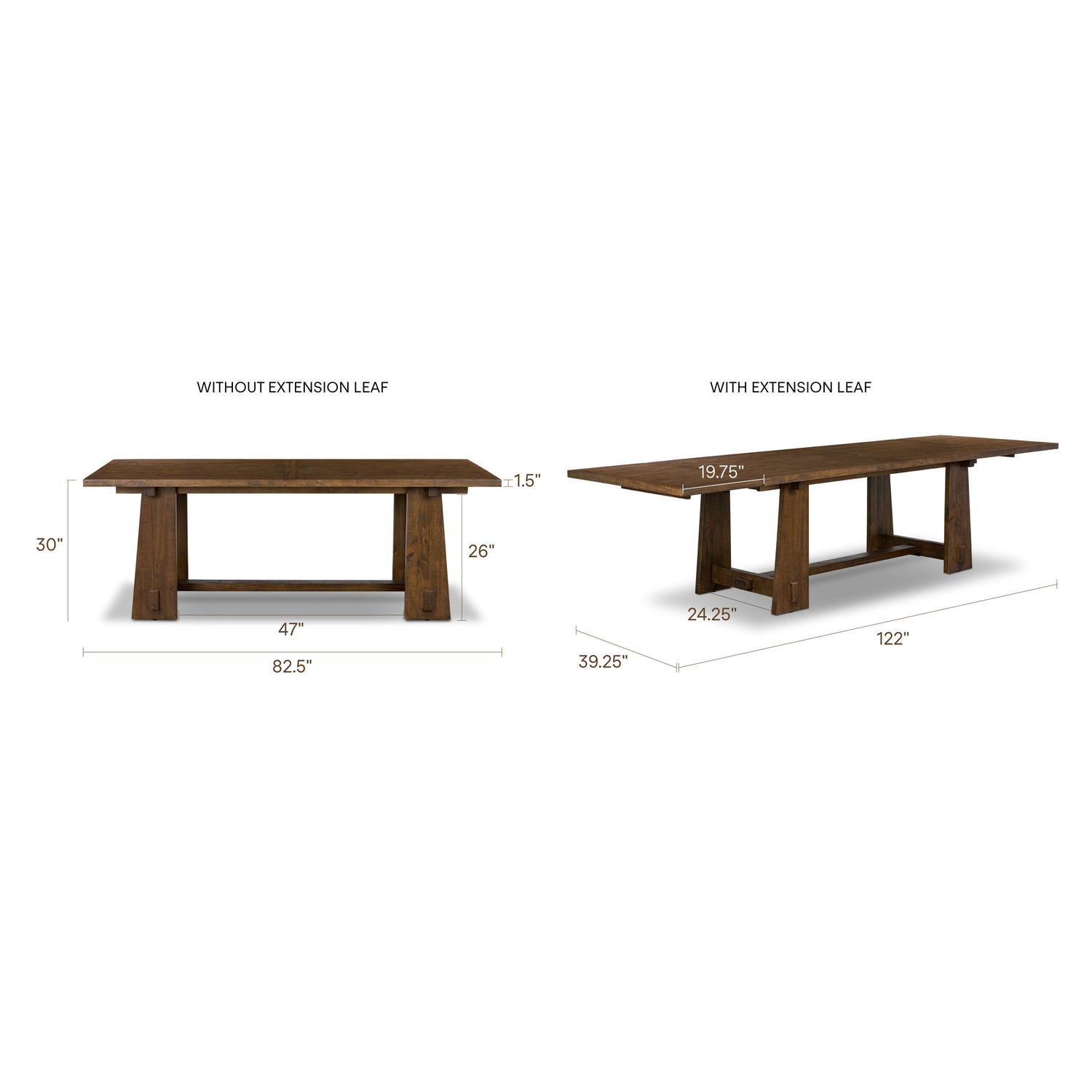 Combe Extension Dining Table (82.5