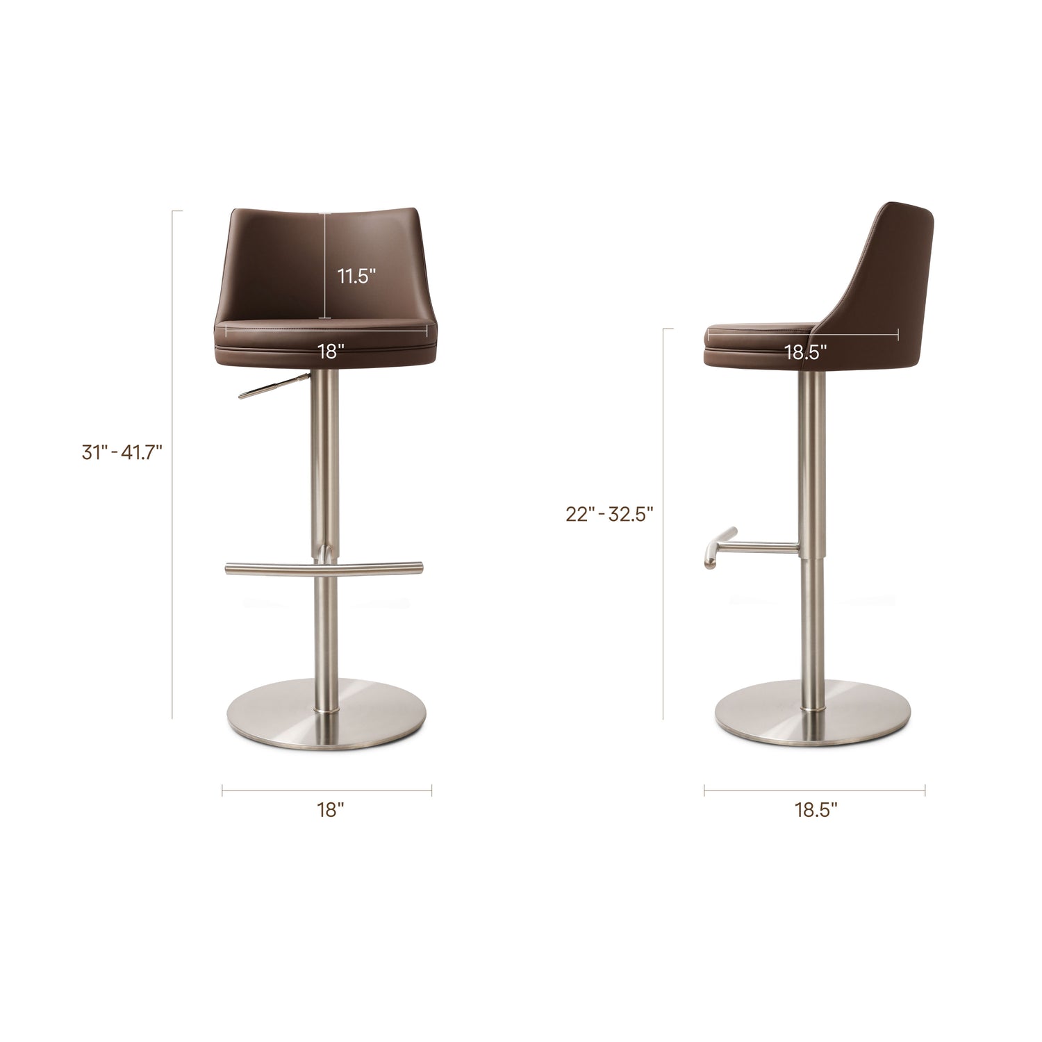 Yark Counter Stool | Mink Brown 