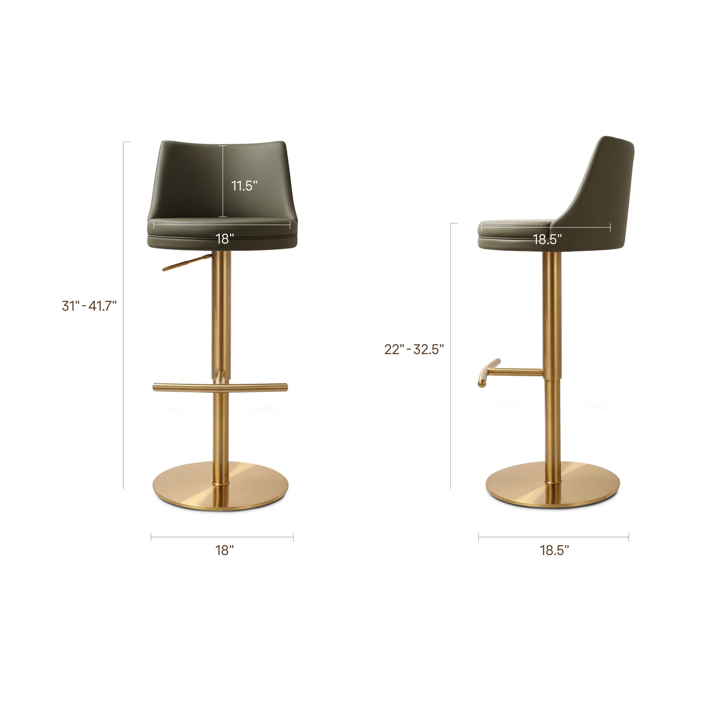 Yark Counter Stool | Fiori Green