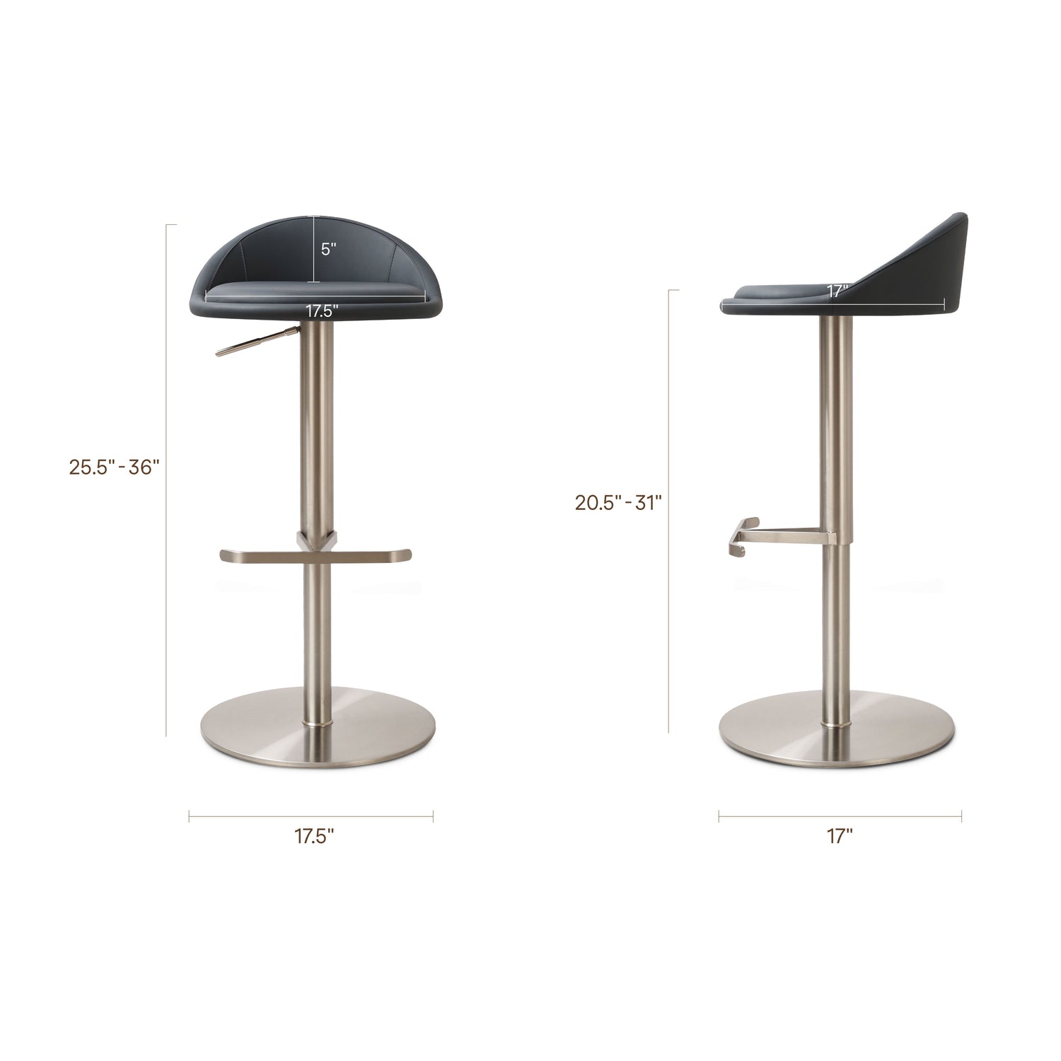 Vito Counter Stool | Navy Blue 