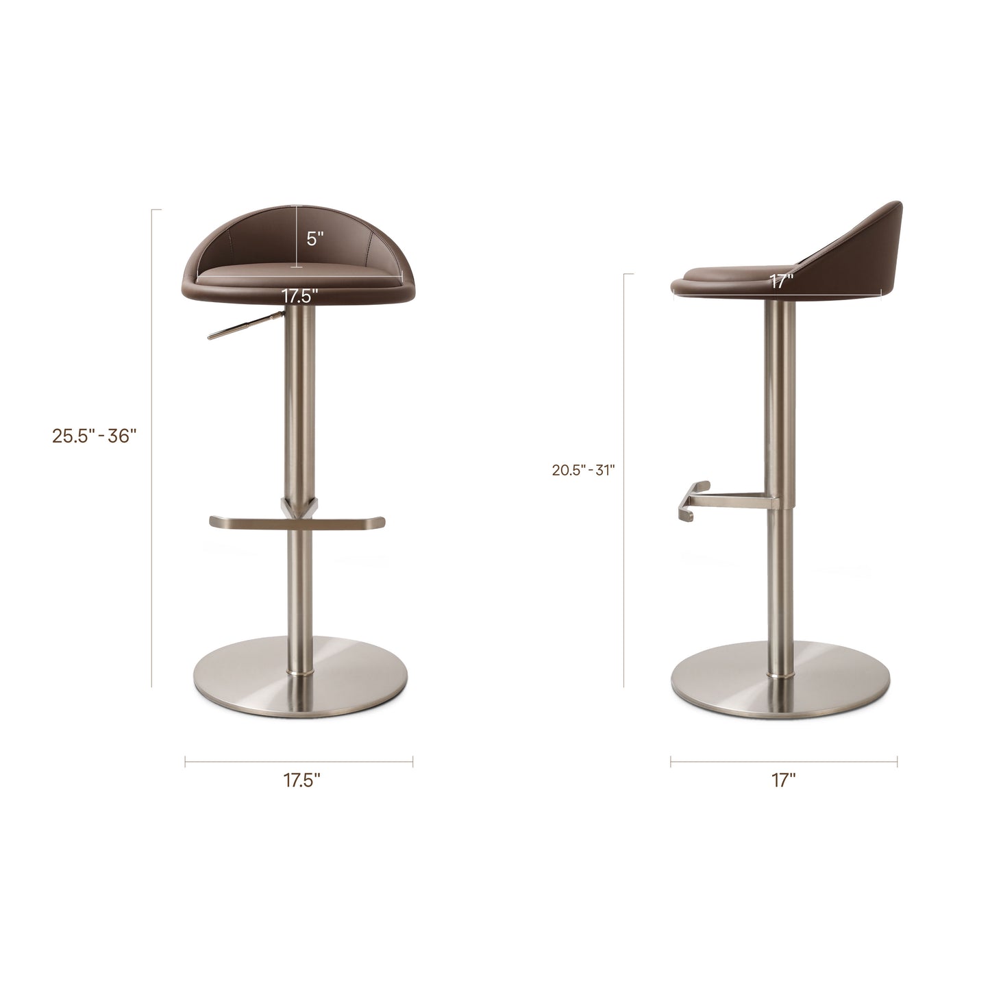 Vito Counter Stool | Mink Brown
