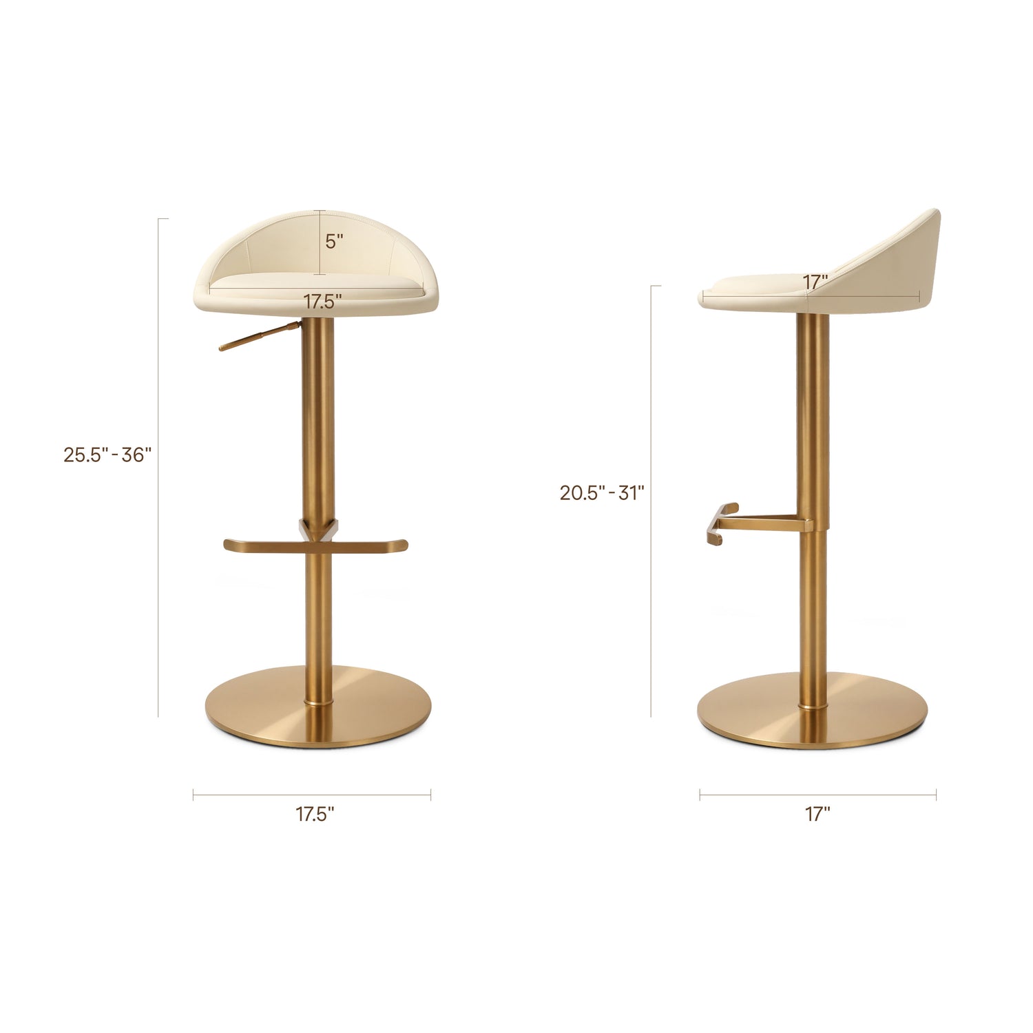 Vito Counter Stool | Off White 