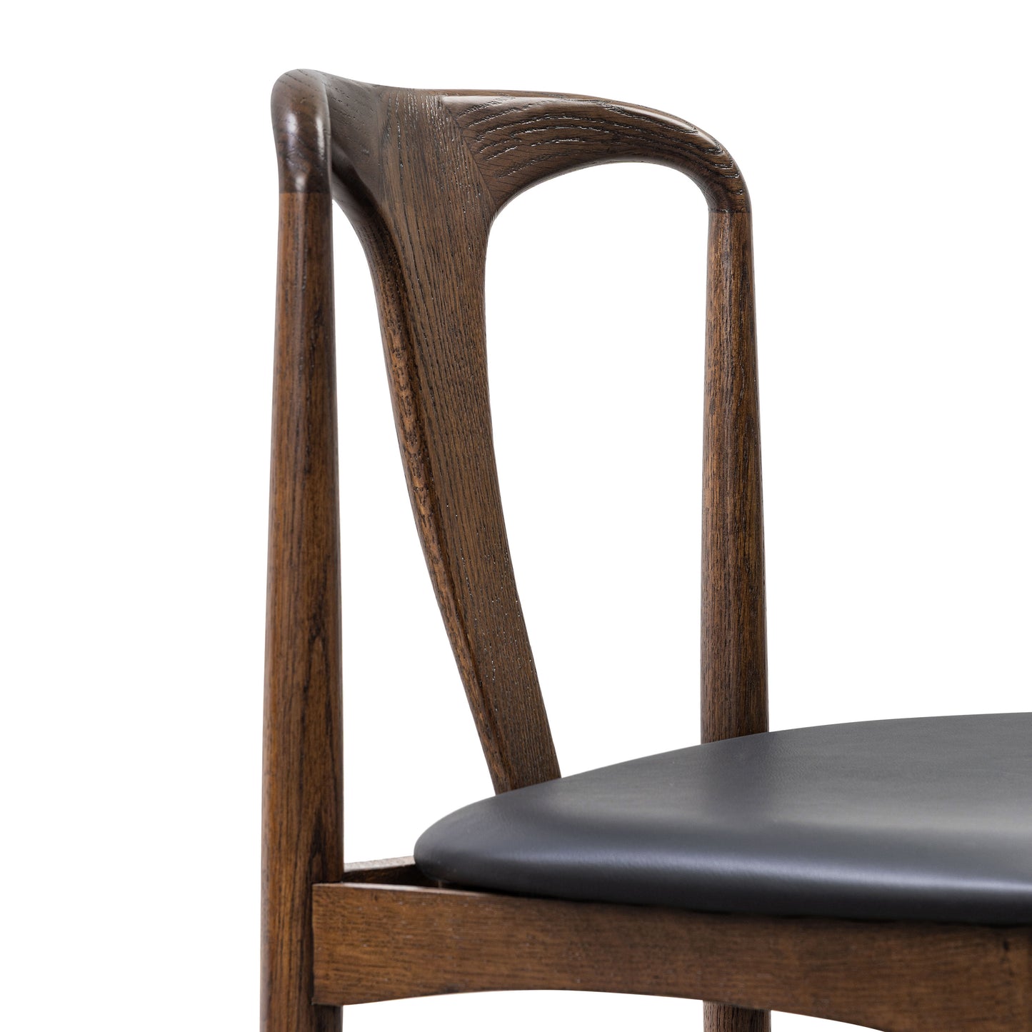Arco Leather Dining Chair | Walnut/Black