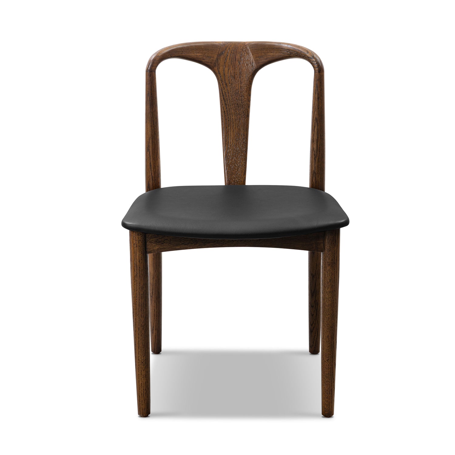 Arco Leather Dining Chair | Walnut/Black 