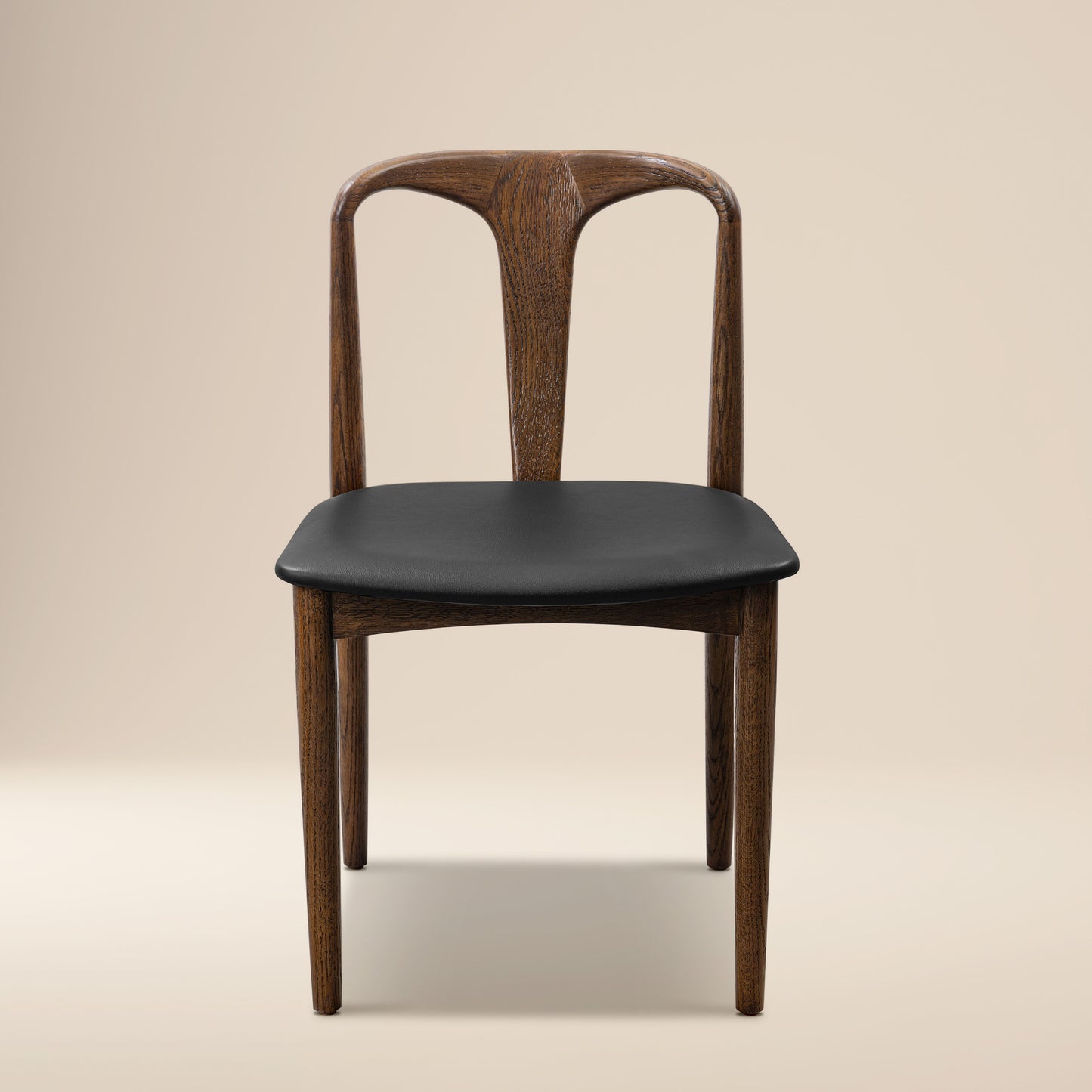 Arco Leather Dining Chair | Walnut/Black