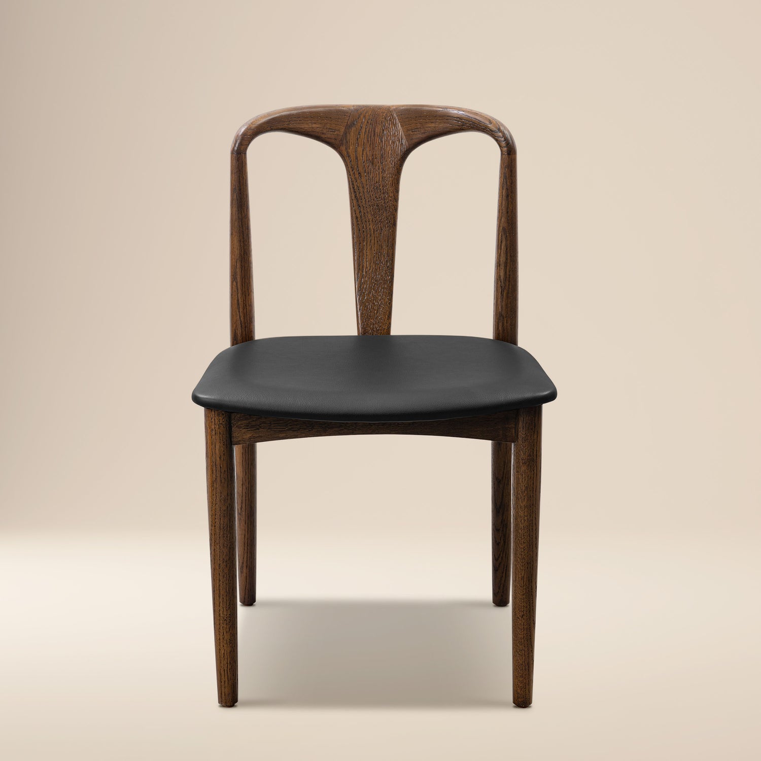 Arco Leather Dining Chair | Walnut/Black 