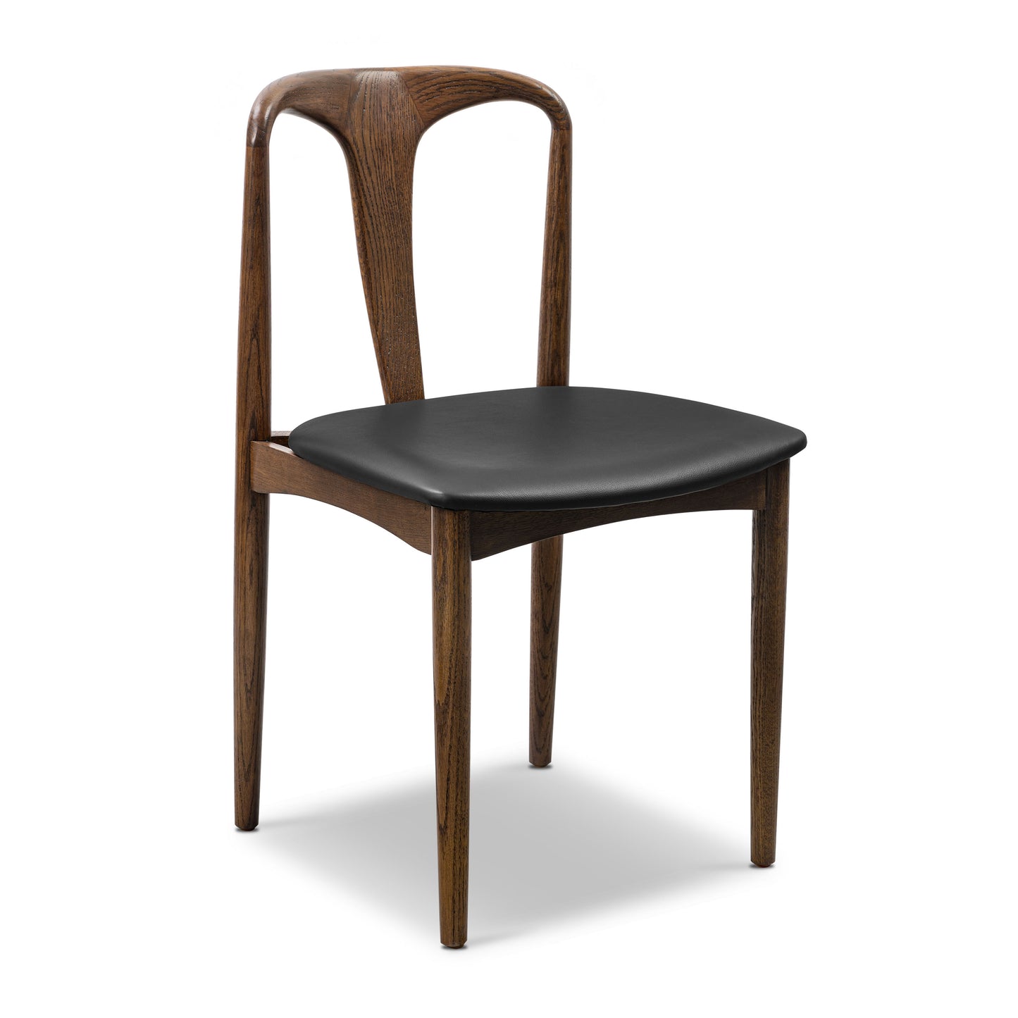 Arco Leather Dining Chair | Walnut/Black