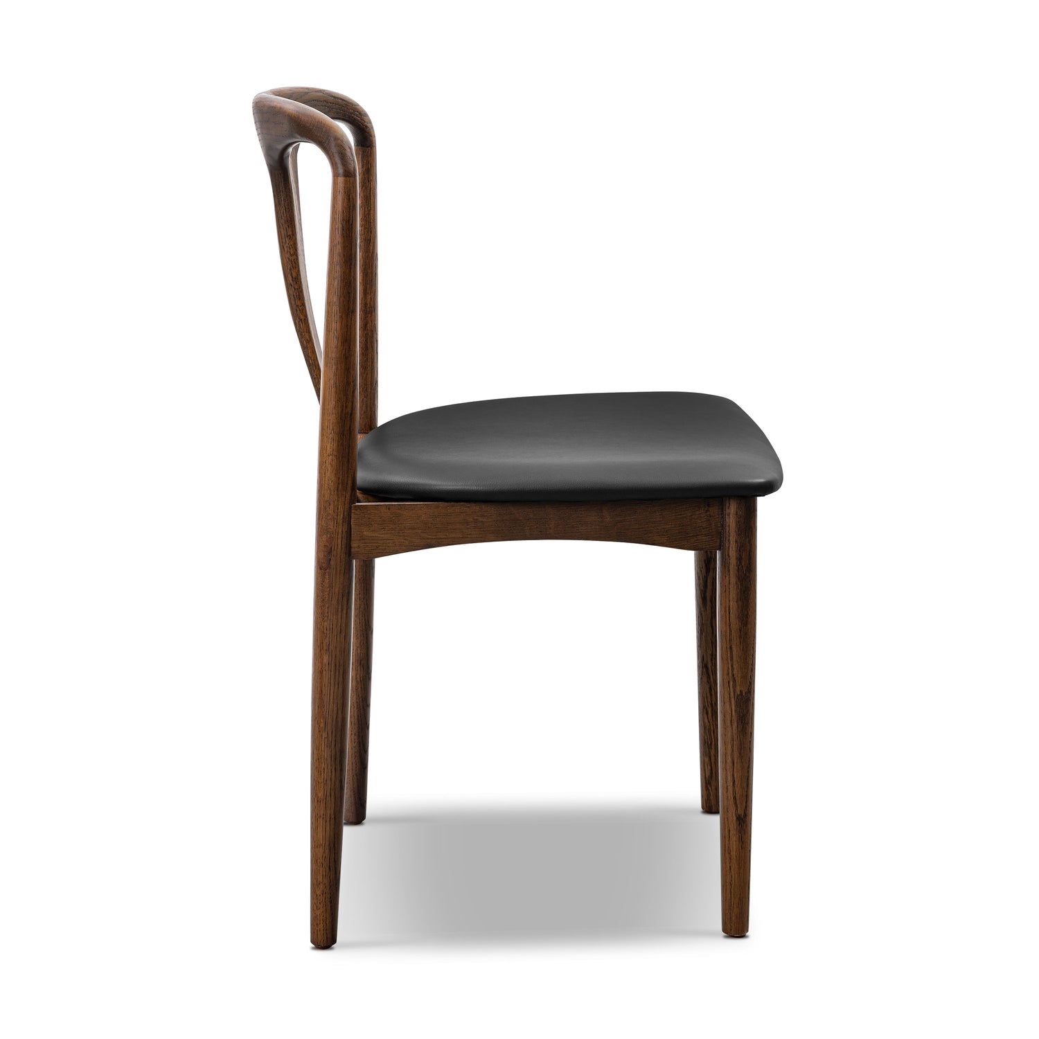 Arco Leather Dining Chair | Walnut/Black 