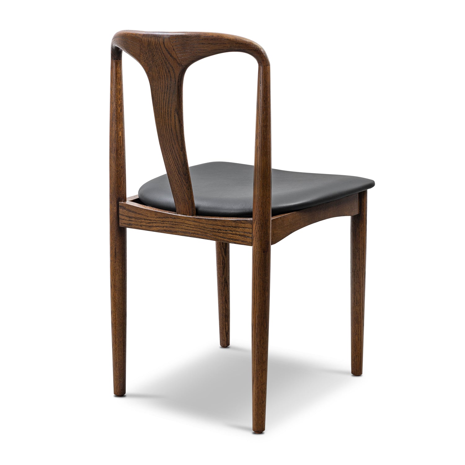Arco Leather Dining Chair | Walnut/Black 