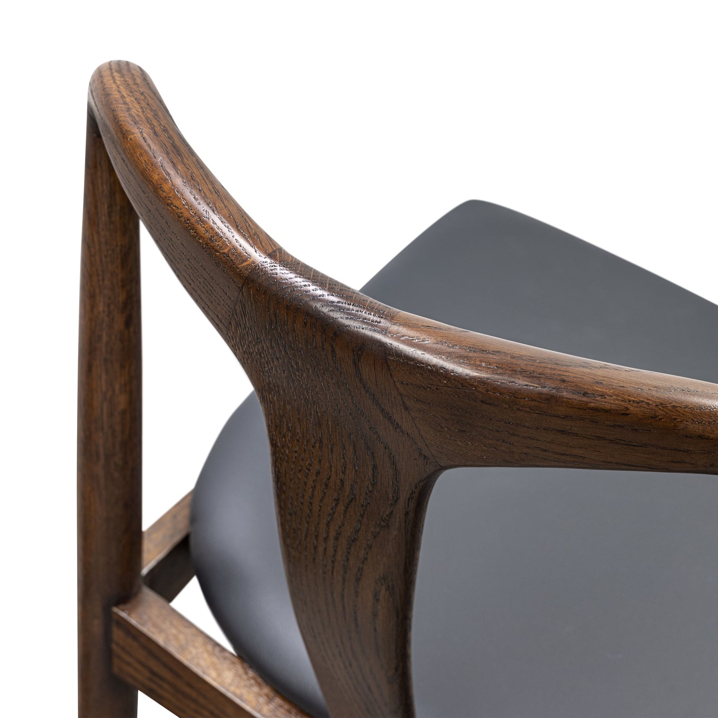 Arco Leather Dining Chair | Walnut/Black