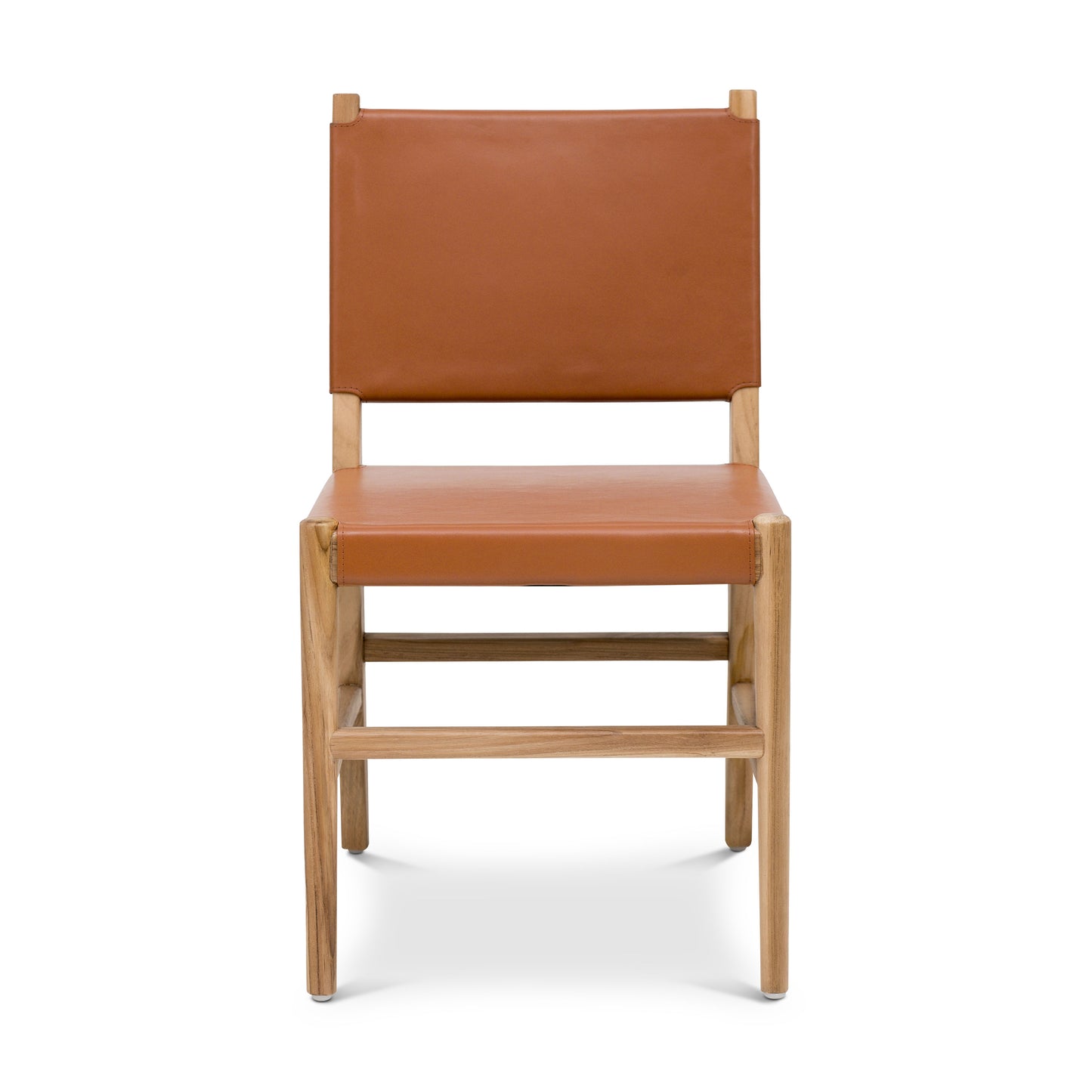 Riavolo Teak & Leather Dining Chair | Fauve Tan