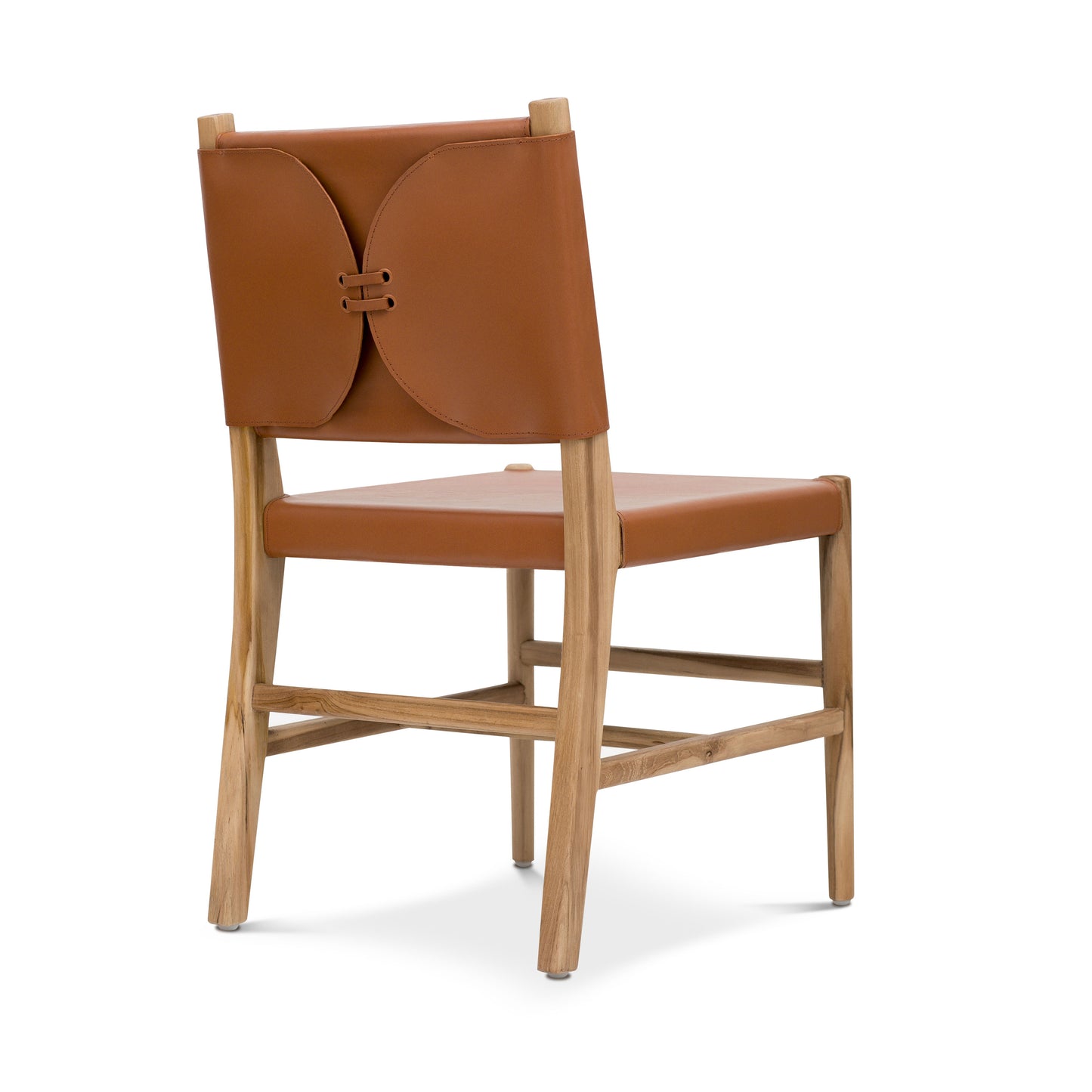Riavolo Teak & Leather Dining Chair | Fauve Tan