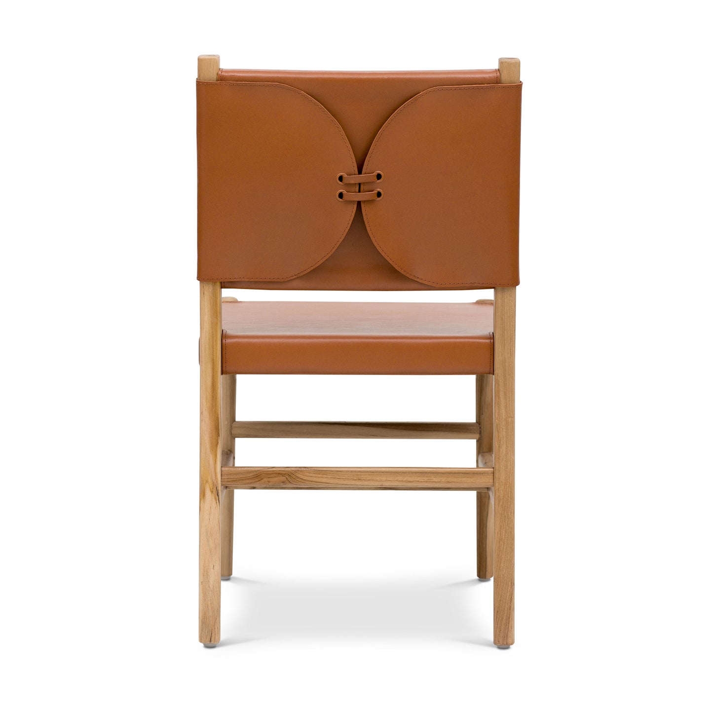 Riavolo Teak & Leather Dining Chair | Fauve Tan