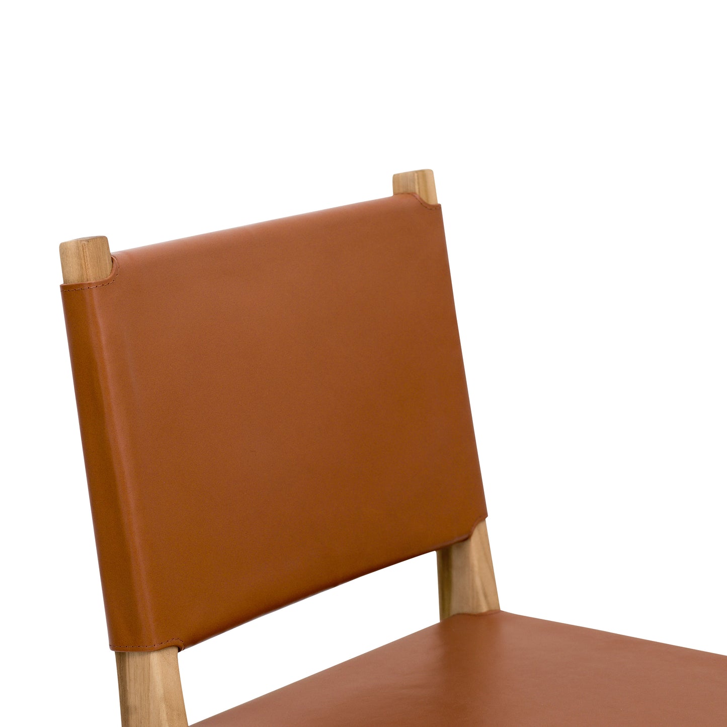 Riavolo Teak & Leather Dining Chair | Fauve Tan