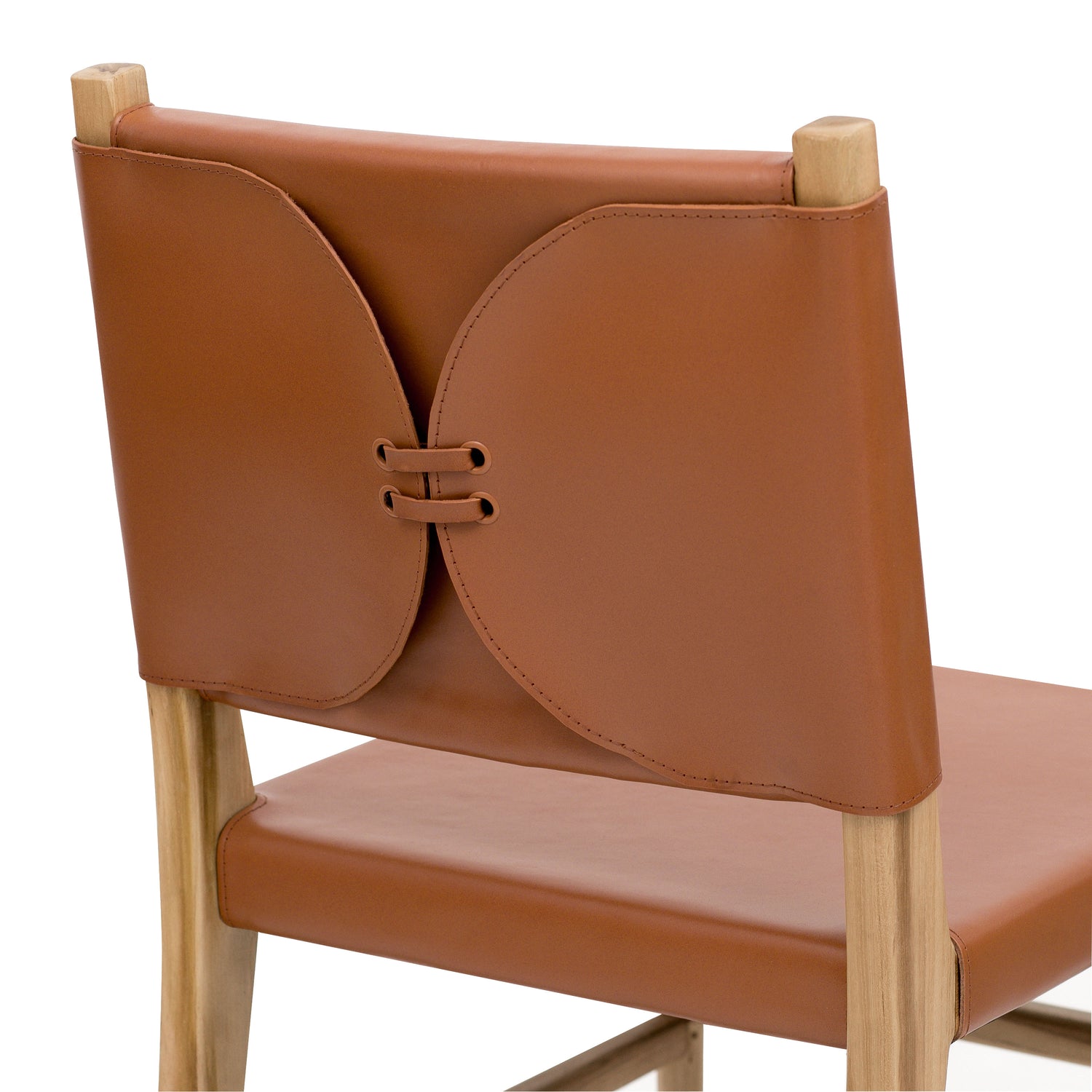 Riavolo Teak & Leather Dining Chair | Fauve Tan 
