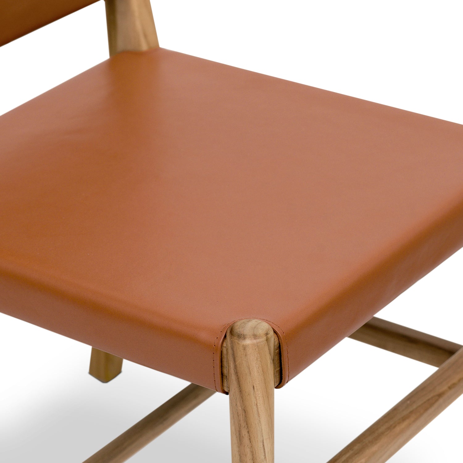 Riavolo Teak & Leather Dining Chair | Fauve Tan 