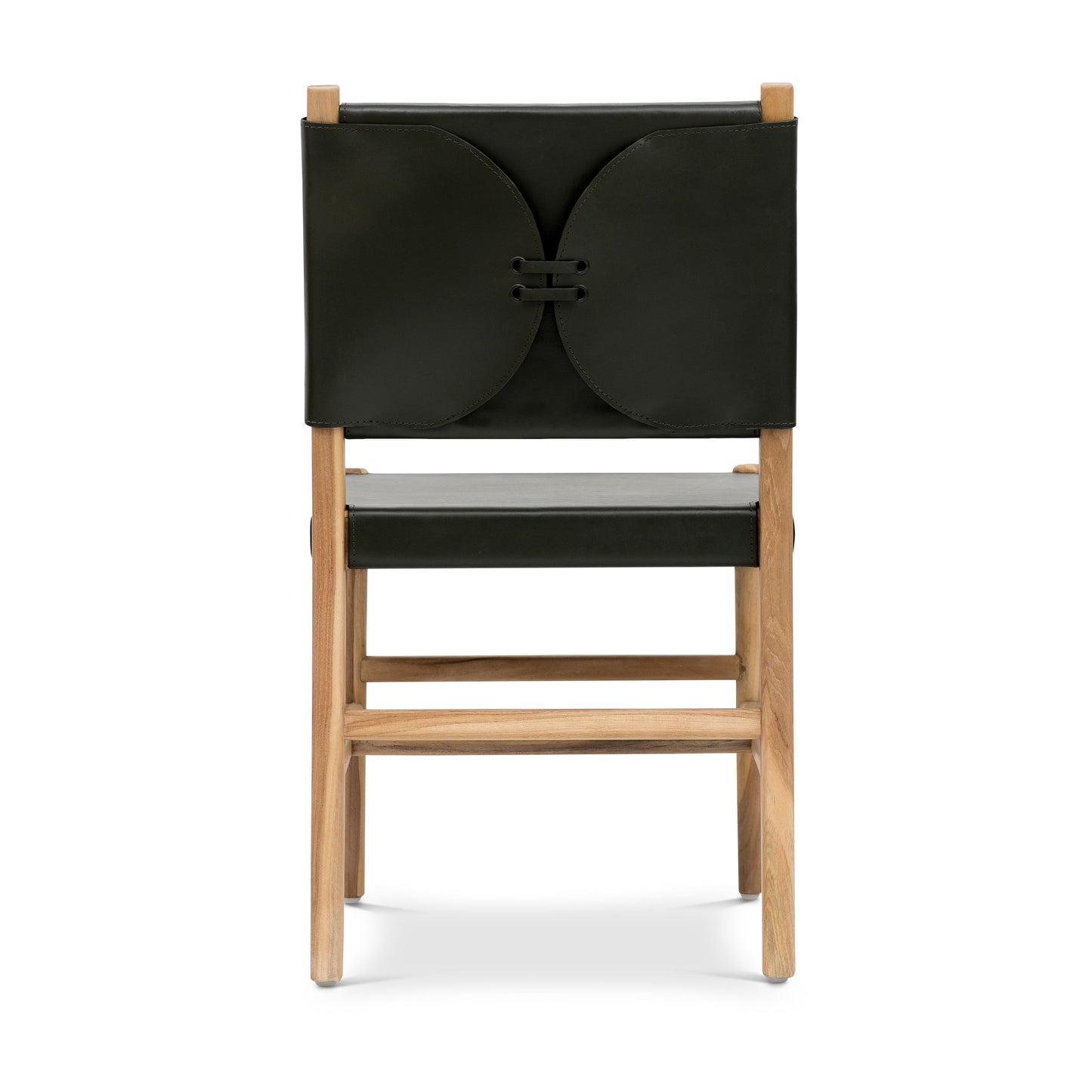 Riavolo Teak & Leather Dining Chair | Hunter Green