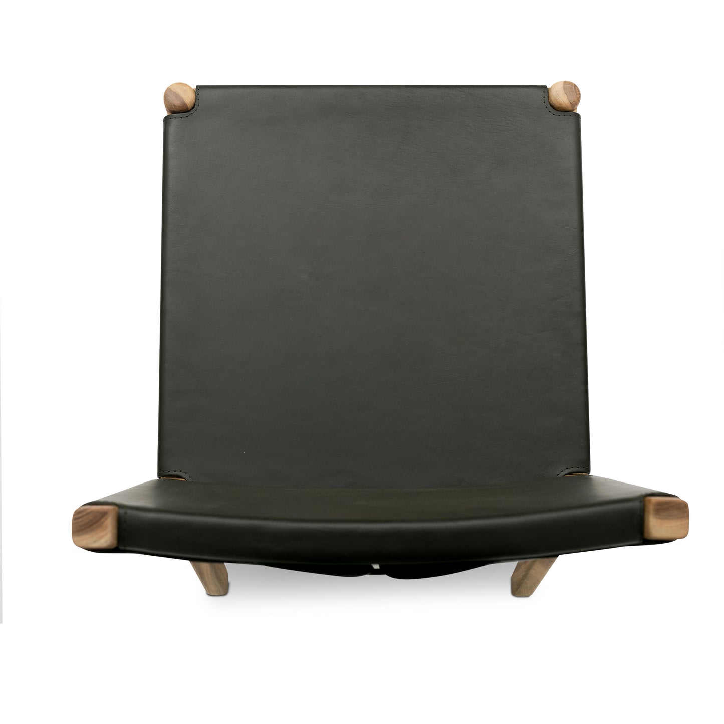 Riavolo Teak & Leather Dining Chair | Hunter Green