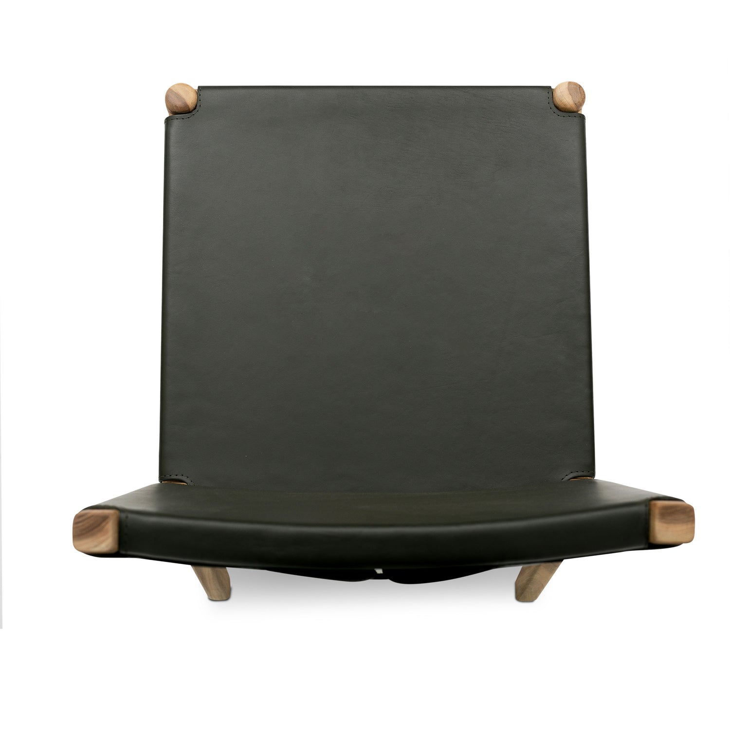 Riavolo Teak & Leather Dining Chair | Hunter Green 