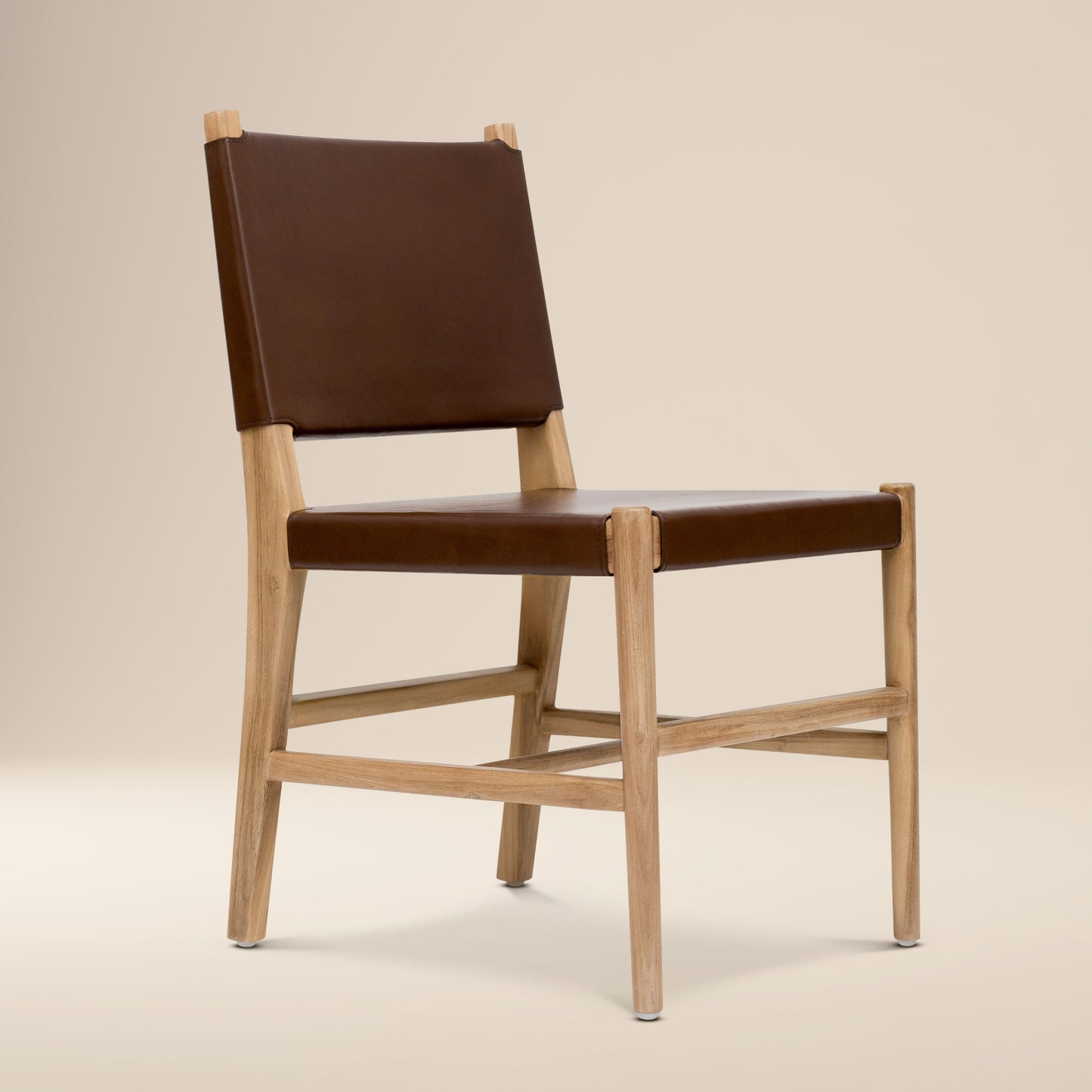 Riavolo Teak & Leather Dining Chair | Molten Brown
