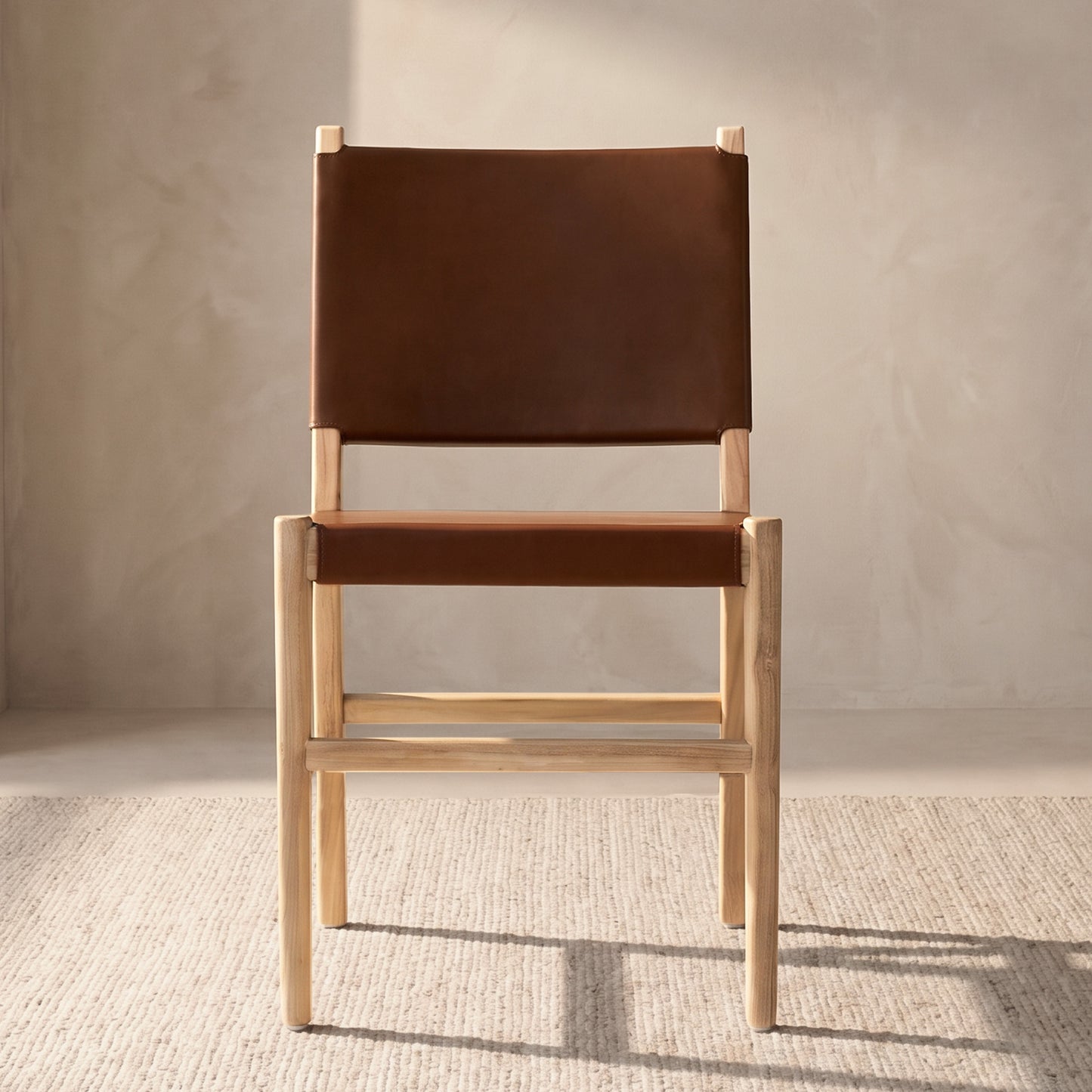 Riavolo Teak & Leather Dining Chair | Molten Brown