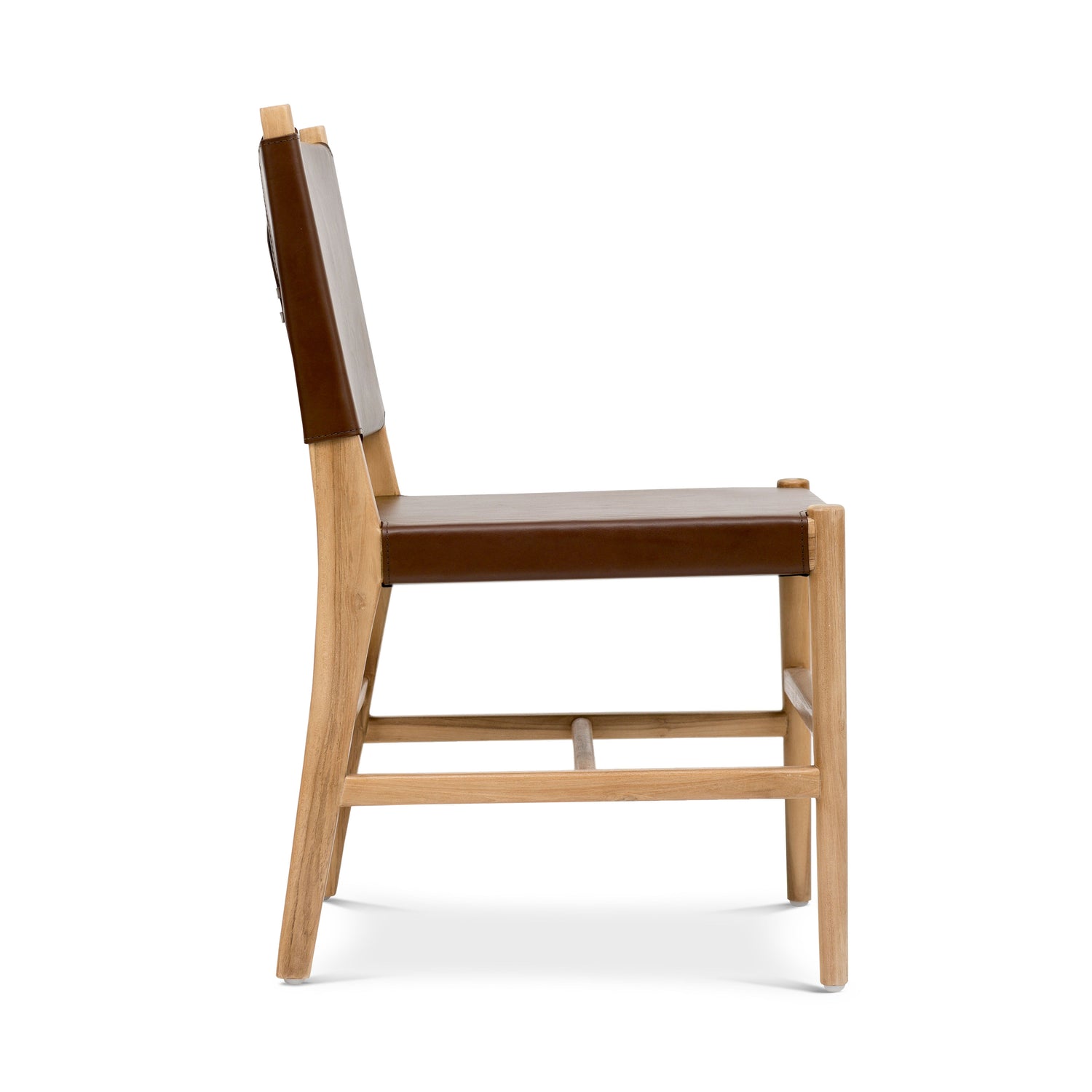 Riavolo Teak & Leather Dining Chair | Molten Brown 