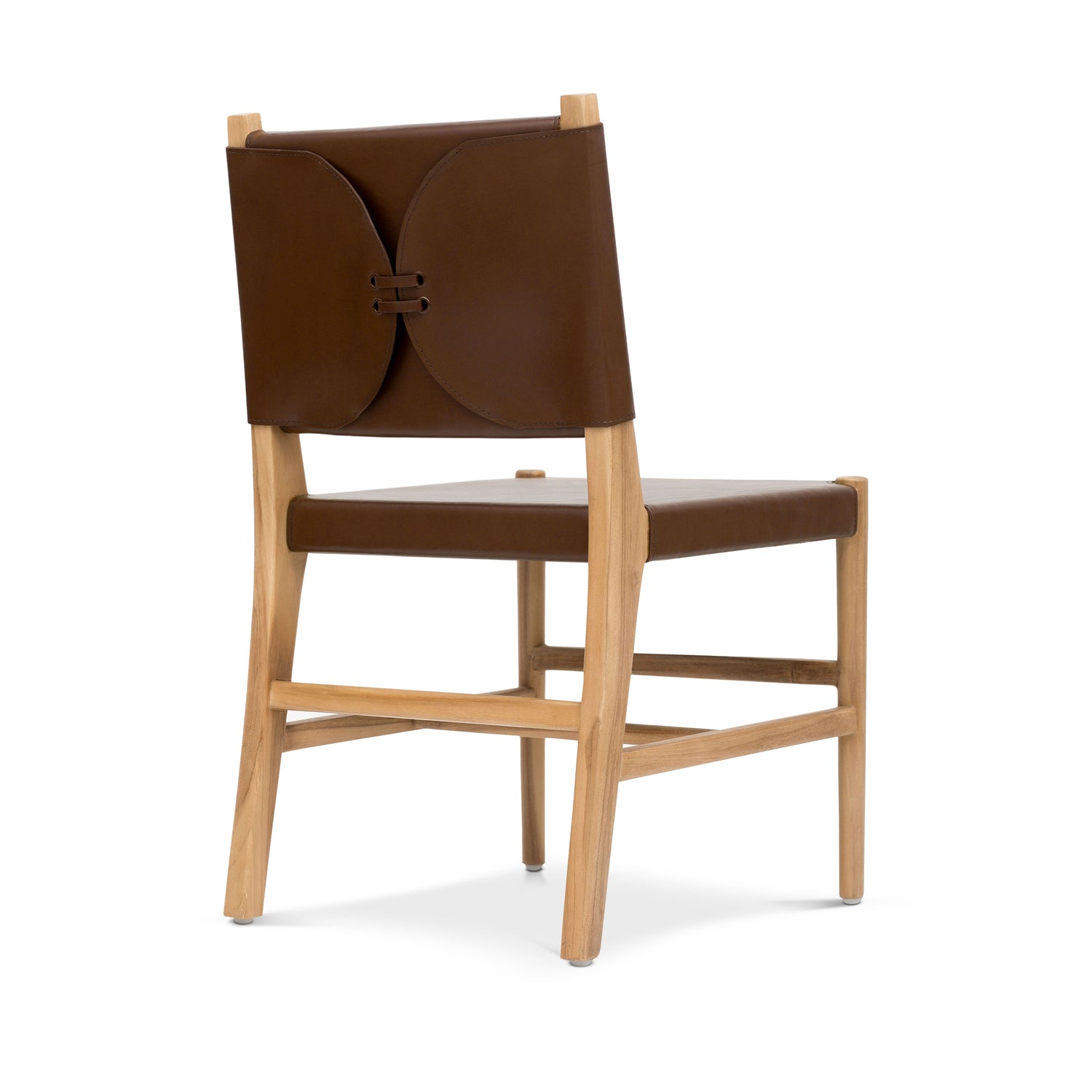 Riavolo Teak & Leather Dining Chair | Molten Brown 