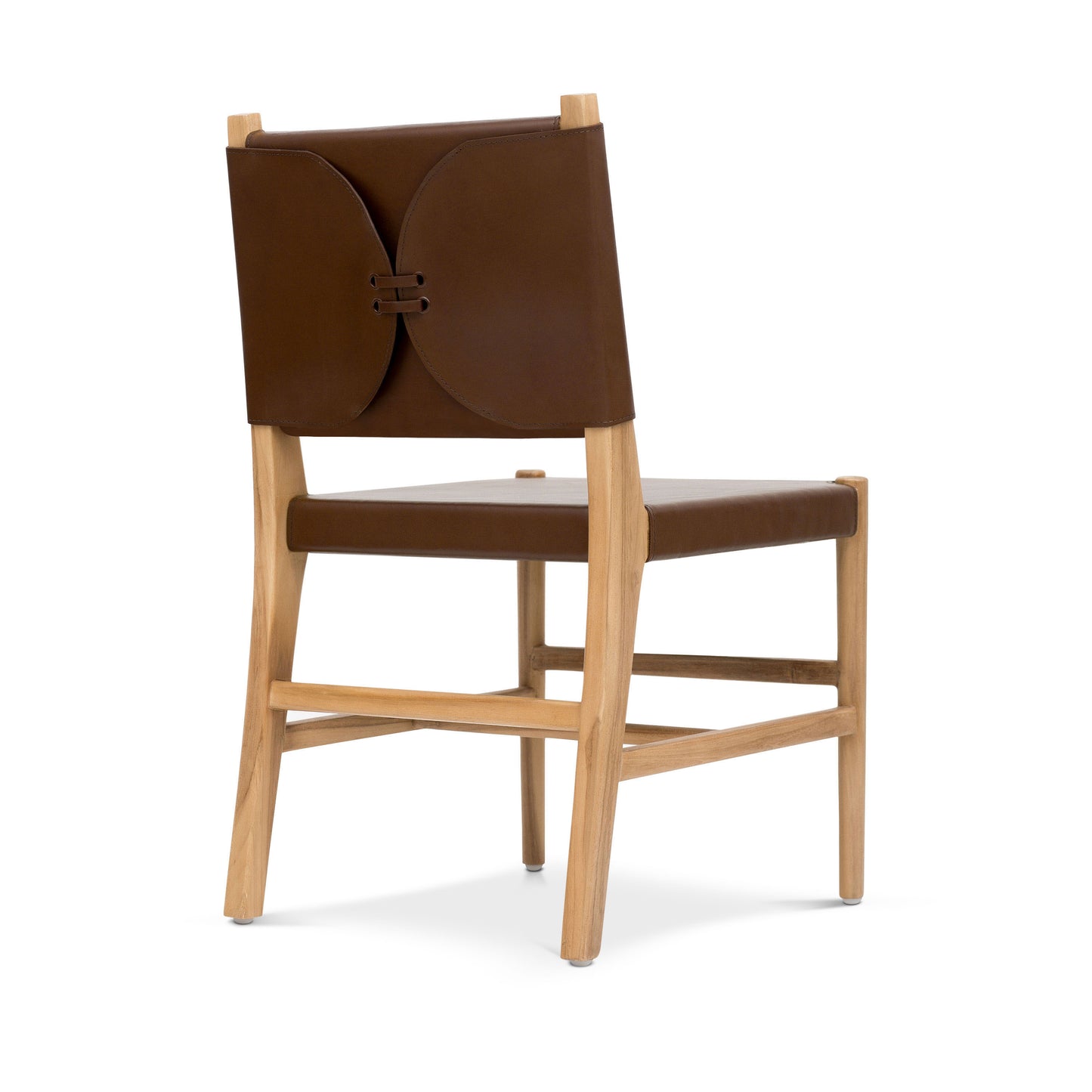 Riavolo Teak & Leather Dining Chair | Molten Brown