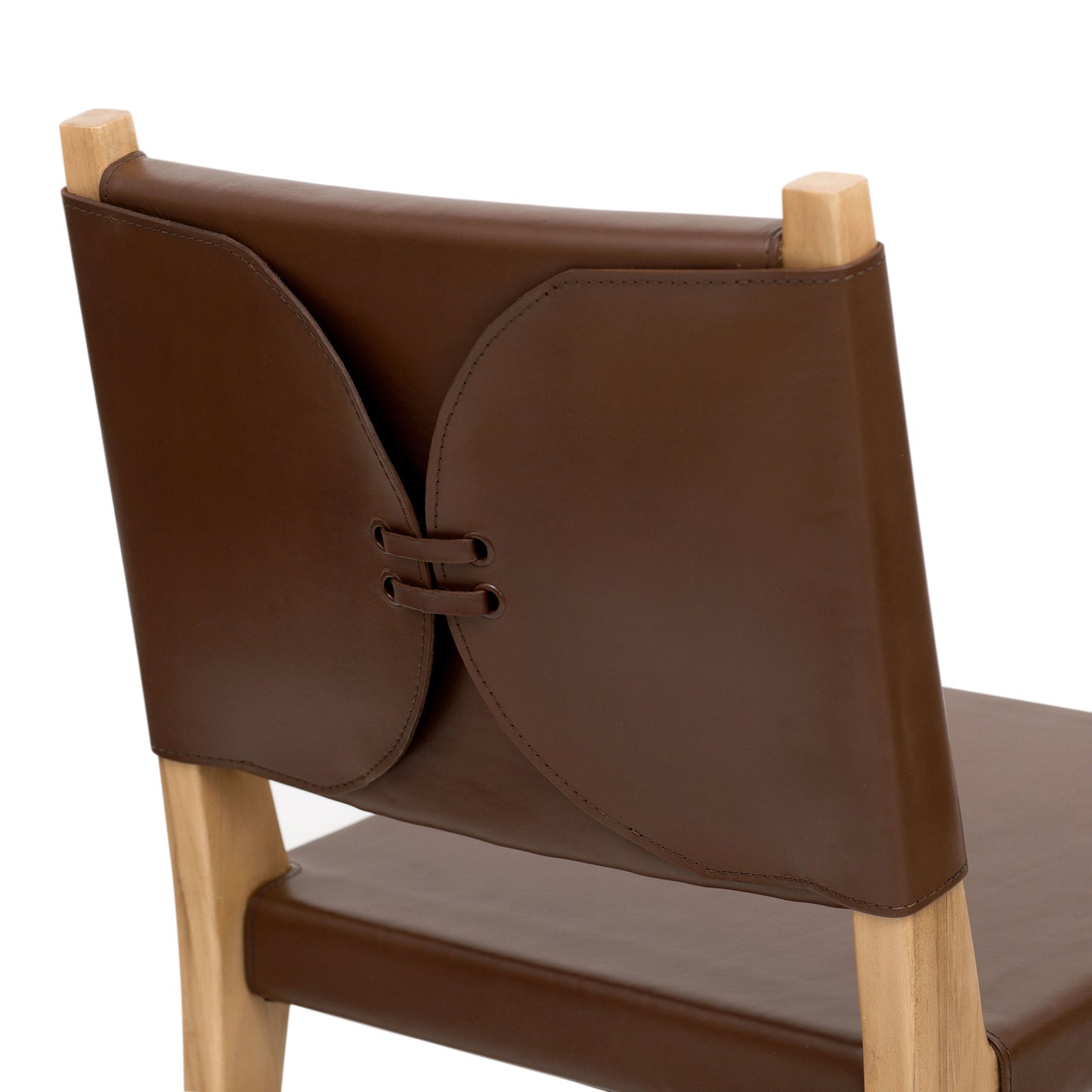 Riavolo Teak & Leather Dining Chair | Molten Brown
