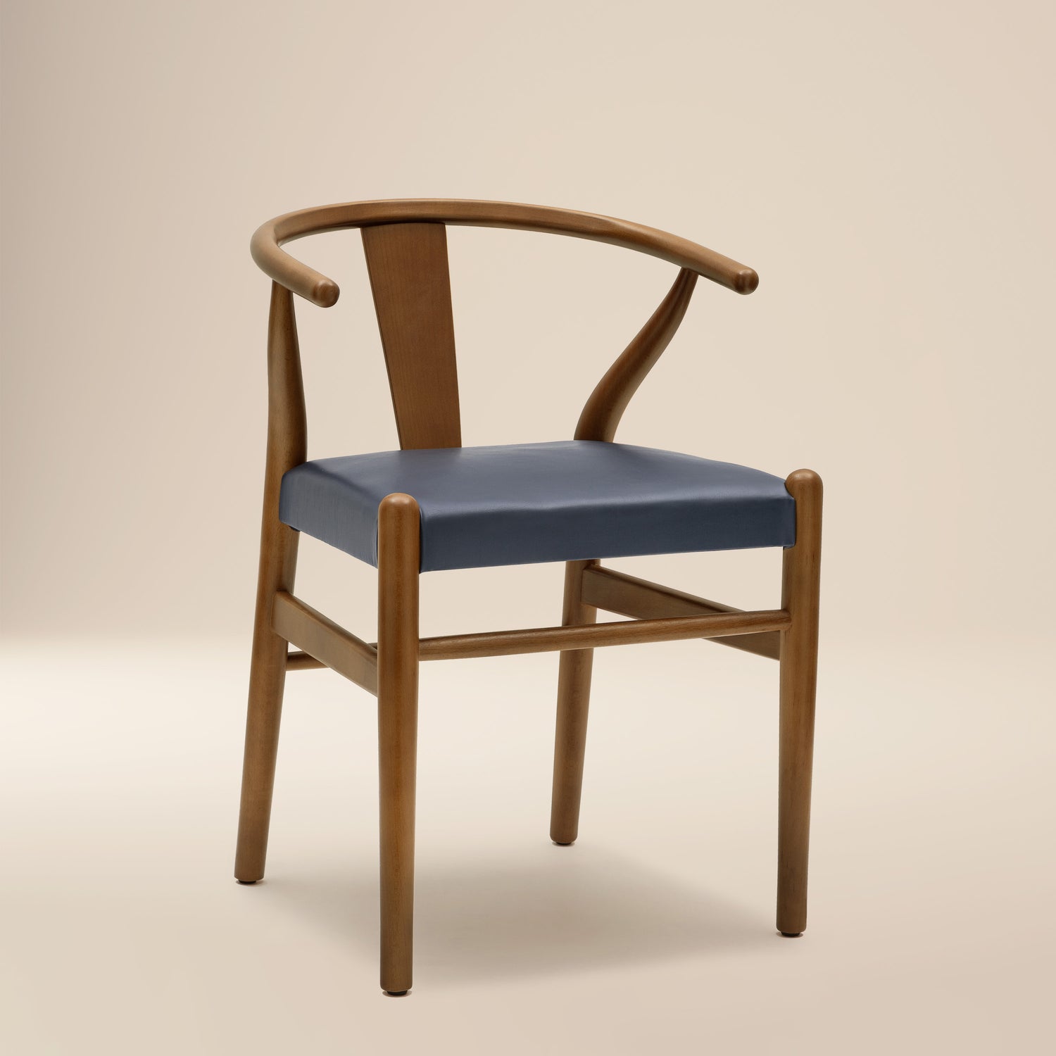 Lev Vegan Leather Dining Chair | Blue | Set of 2 