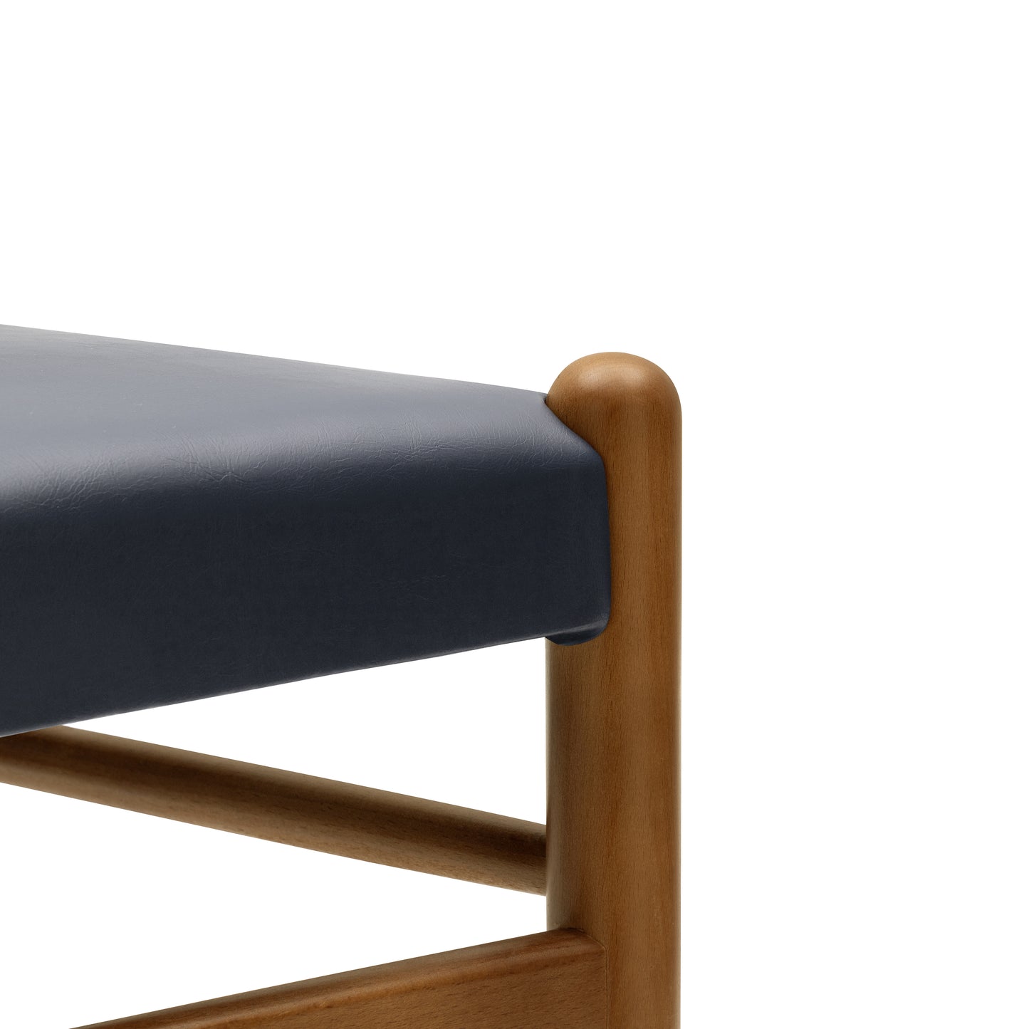 Lev Vegan Leather Dining Chair | Blue | Set of 2