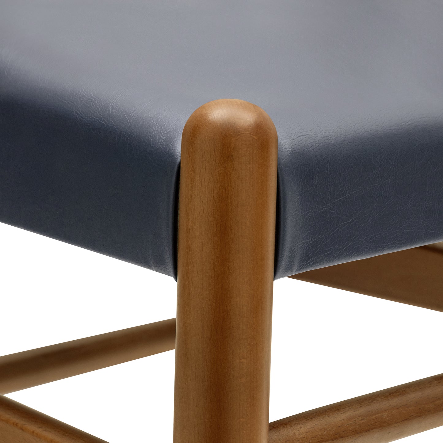 Lev Vegan Leather Dining Chair | Blue | Set of 2