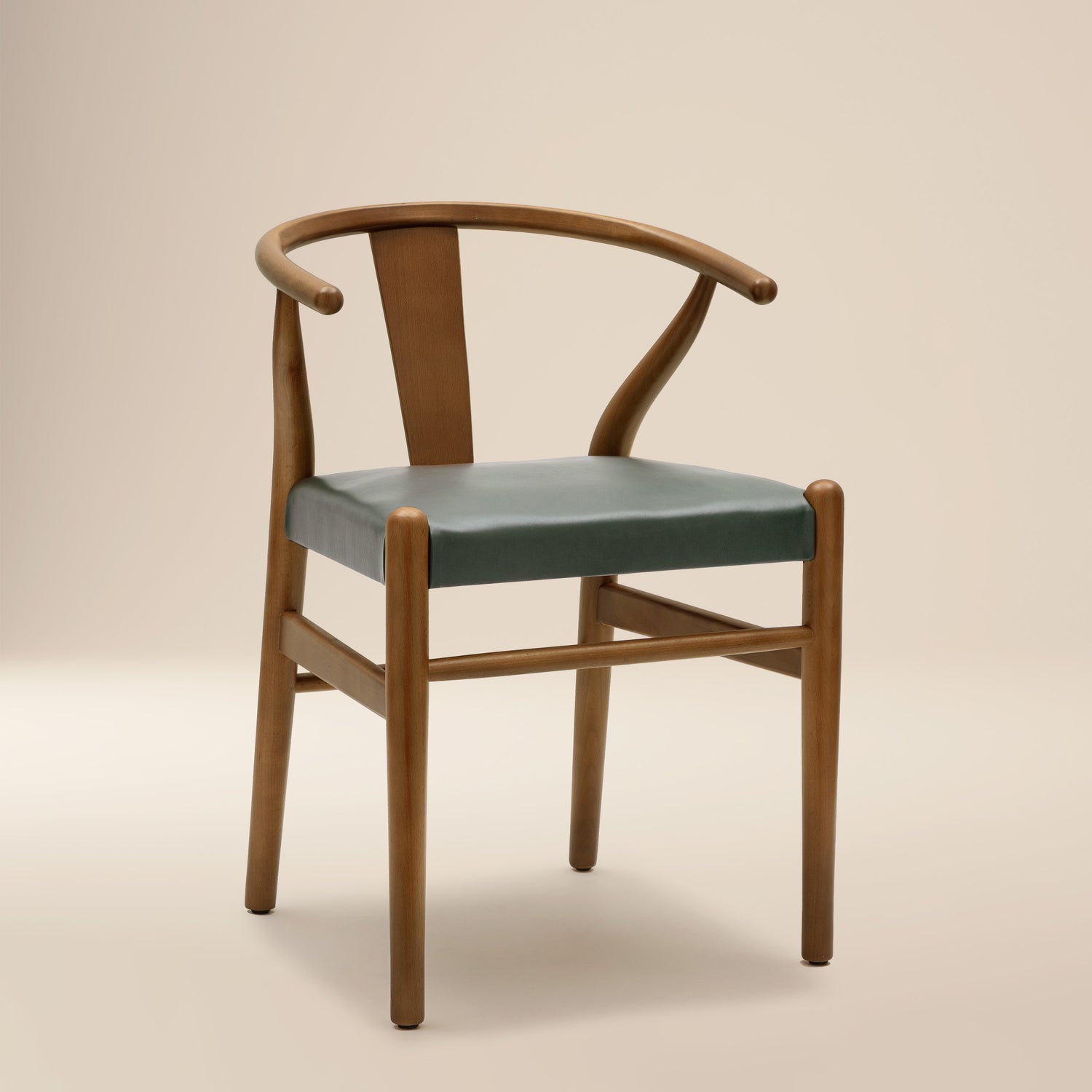 Lev Vegan Leather Dining Chair | Green | Set of 2 