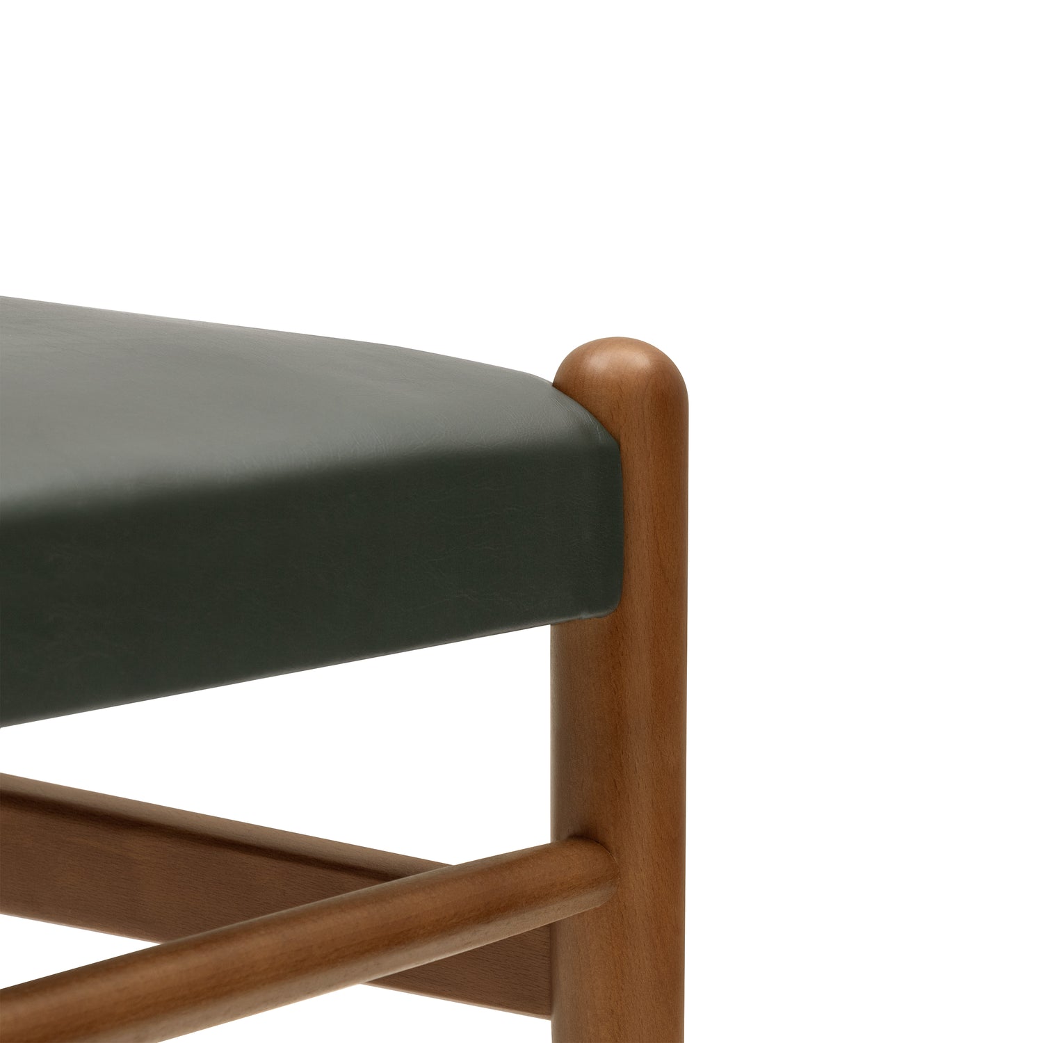 Lev Vegan Leather Dining Chair | Green | Set of 2 