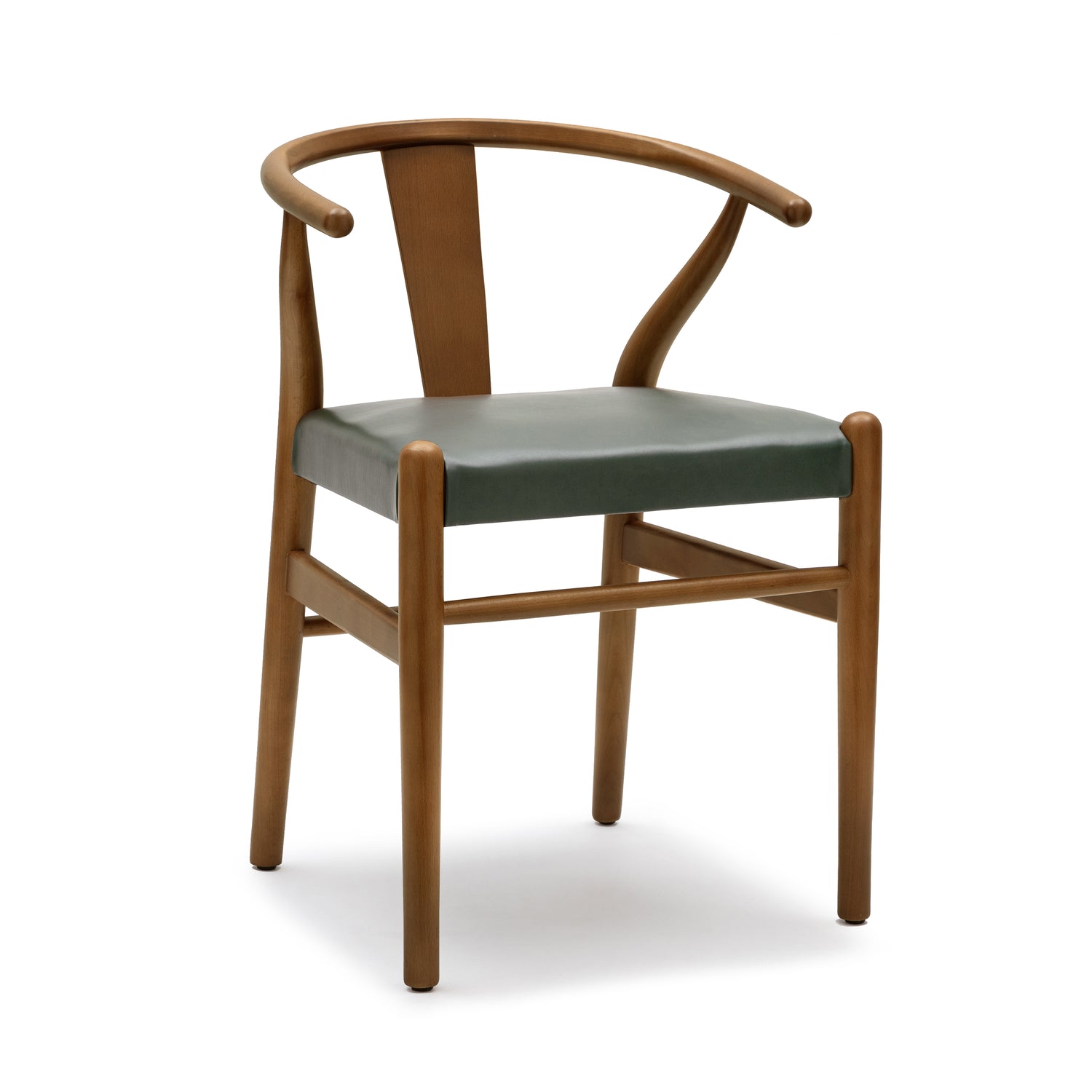Lev Vegan Leather Dining Chair | Green | Set of 2 