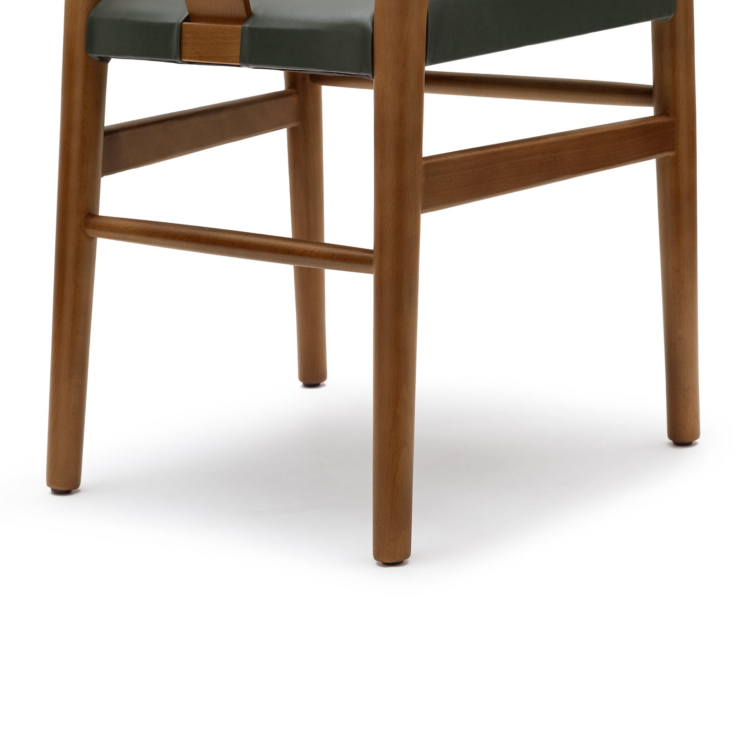 Lev Vegan Leather Dining Chair | Green | Set of 2