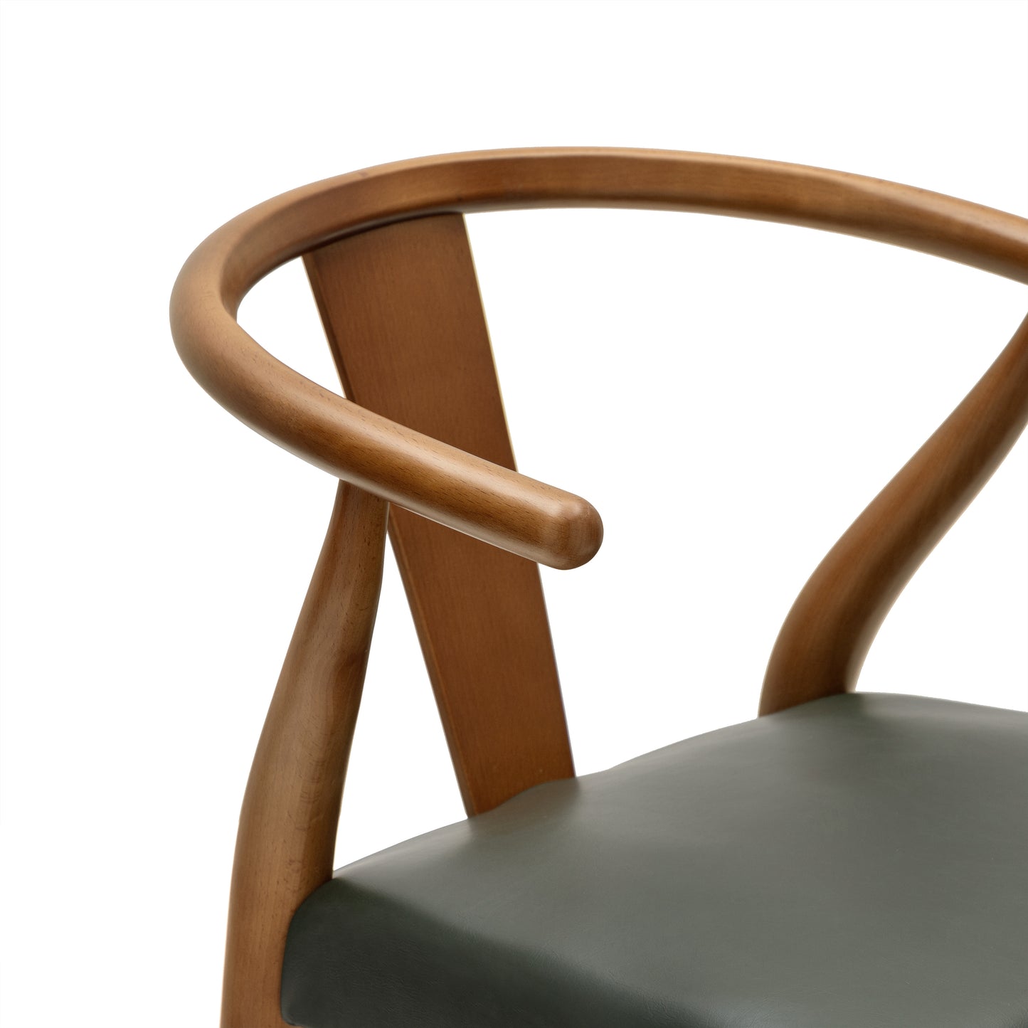 Lev Vegan Leather Dining Chair | Green | Set of 2